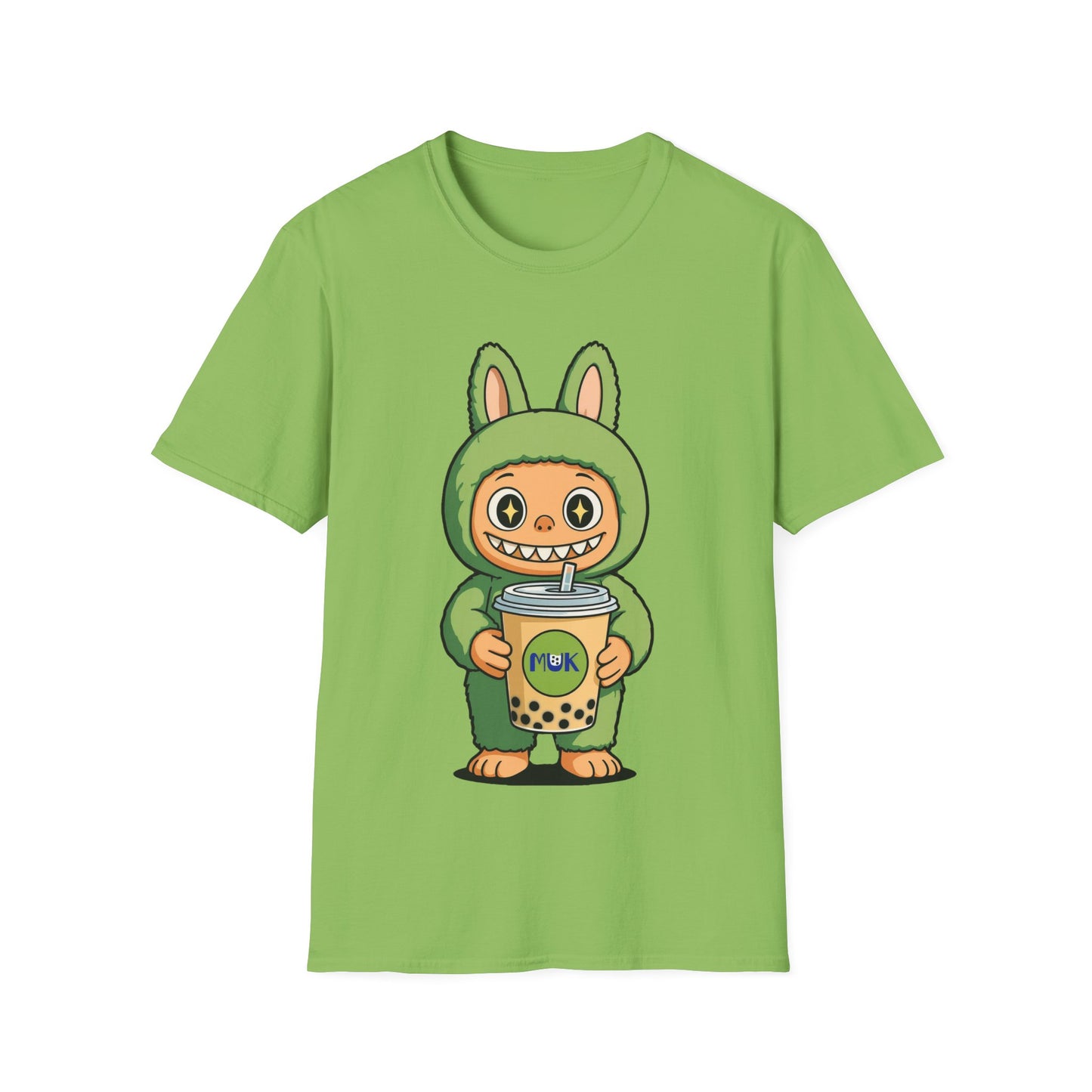 T-Shirt Unisex Labubu Softstyle – Design Kawaii con Bubble Tea.