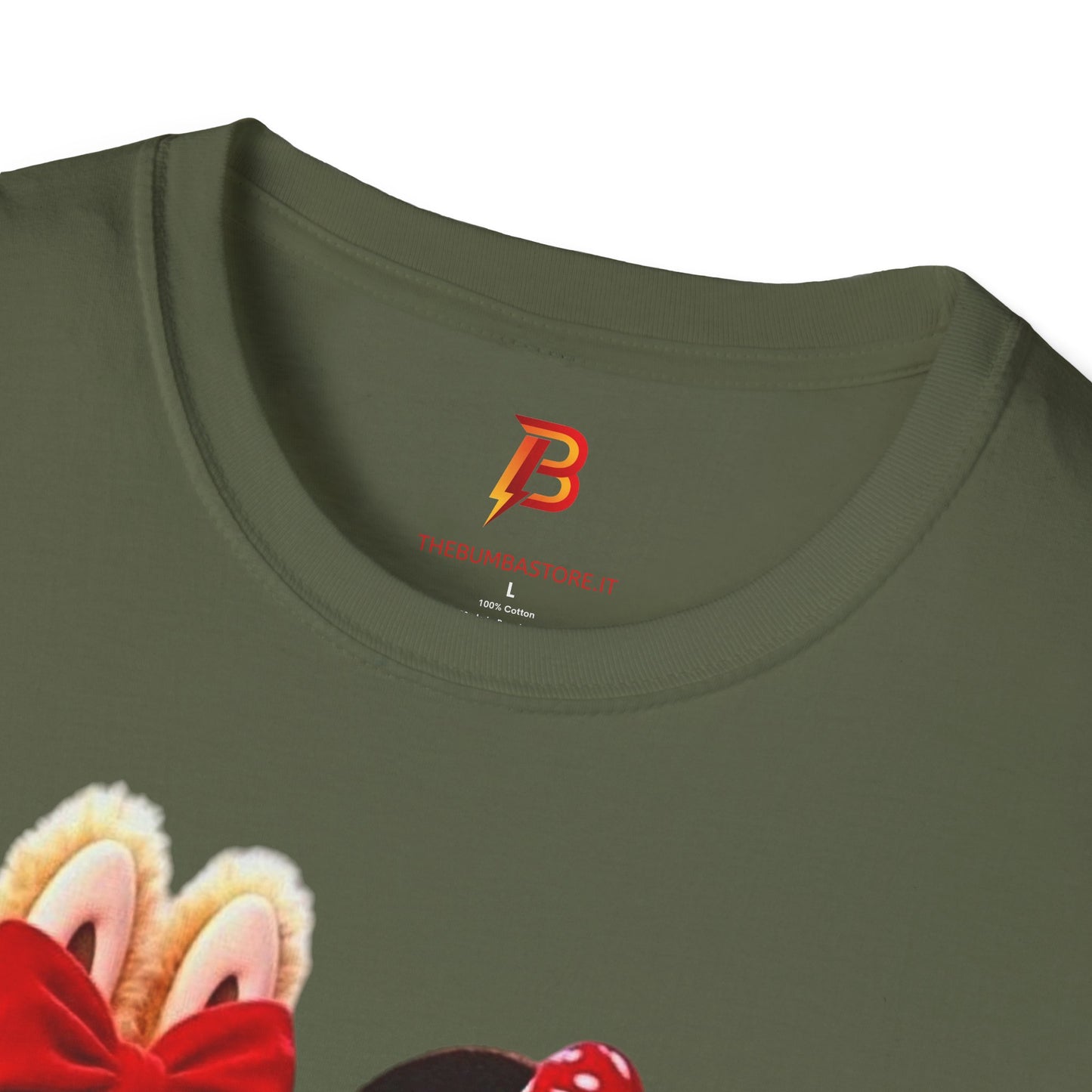 T-Shirt Unisex Labubu Softstyle  – Design Kawaii Coppia in Stile Minnie & Mickey.