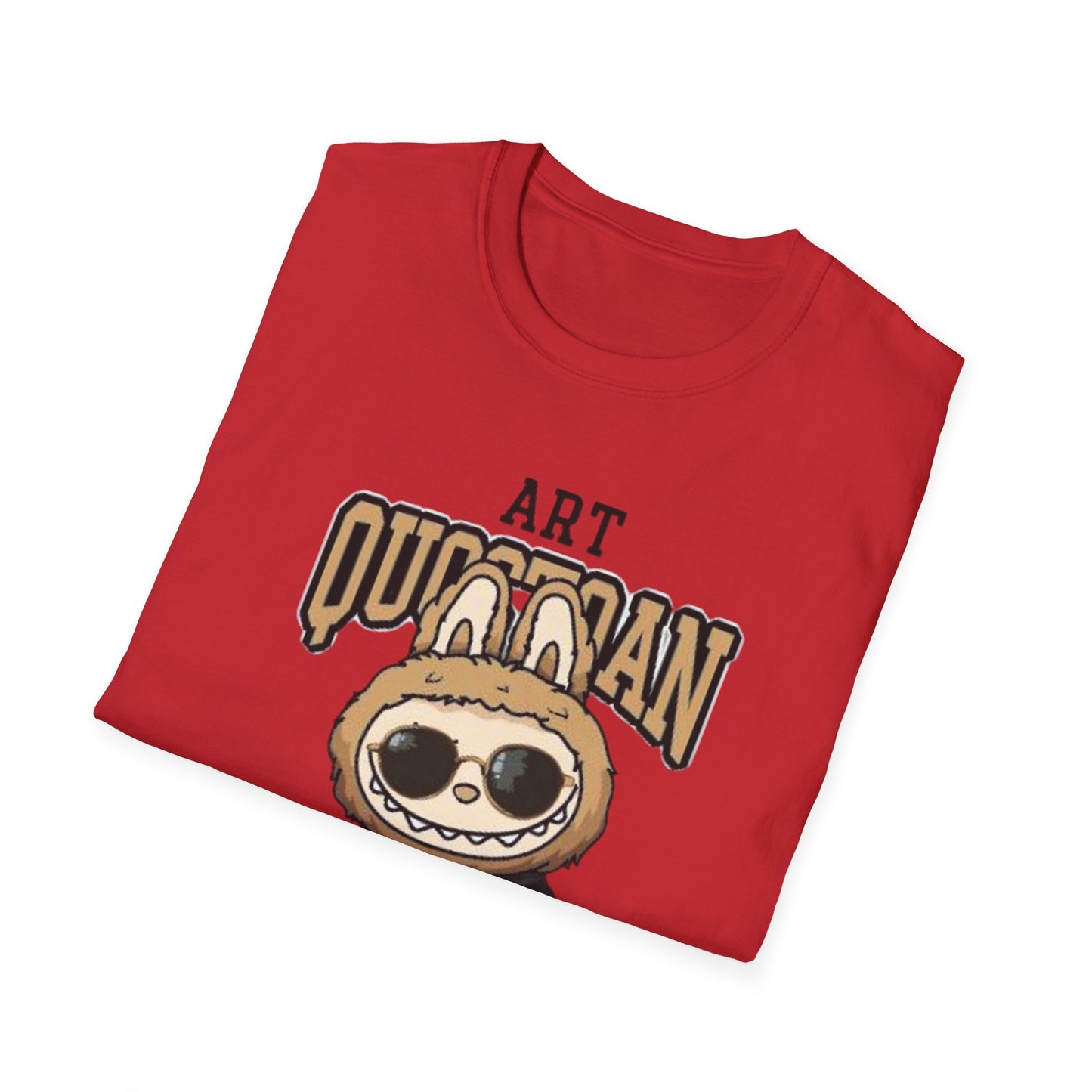 T-Shirt Unisex Labubu Softstyle – Design Urban Kawaii con Occhiali da Sole.