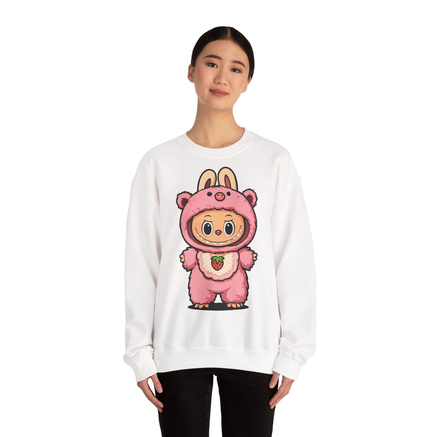 Felpa Unisex Labubu Rosa – Sweatshirt Streetwear Casual, Comfort e Stile Giocoso.