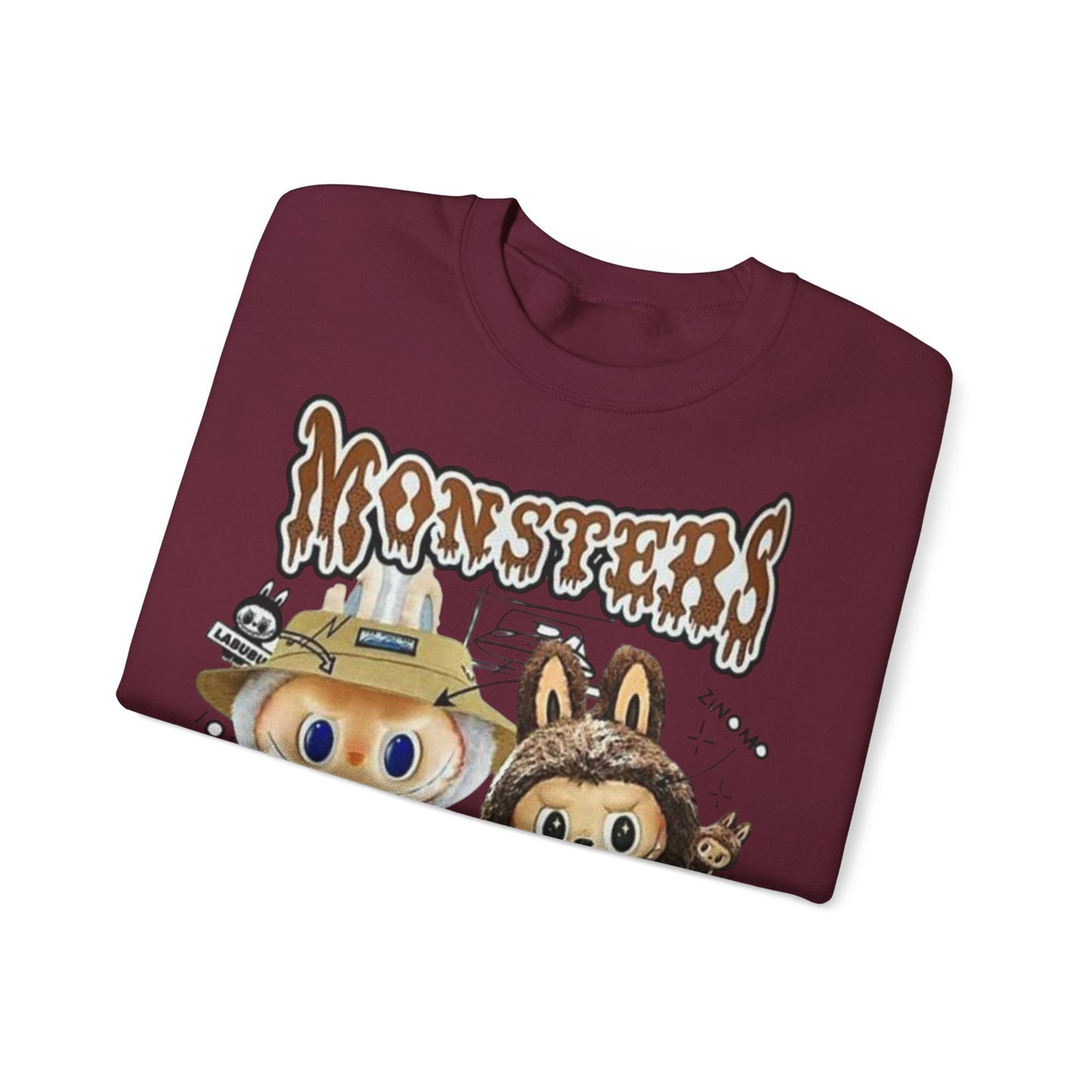 Felpa Unisex Labubu Monsters – Sweatshirt Streetwear Casual Heavy Blend.