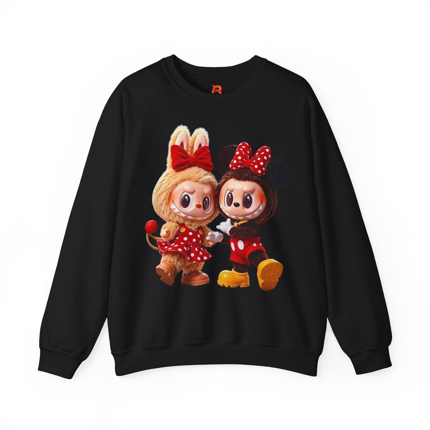 Felpa Unisex Labubu Cartoon – Sweatshirt Streetwear Rossa, Moda Urban e Comfort.