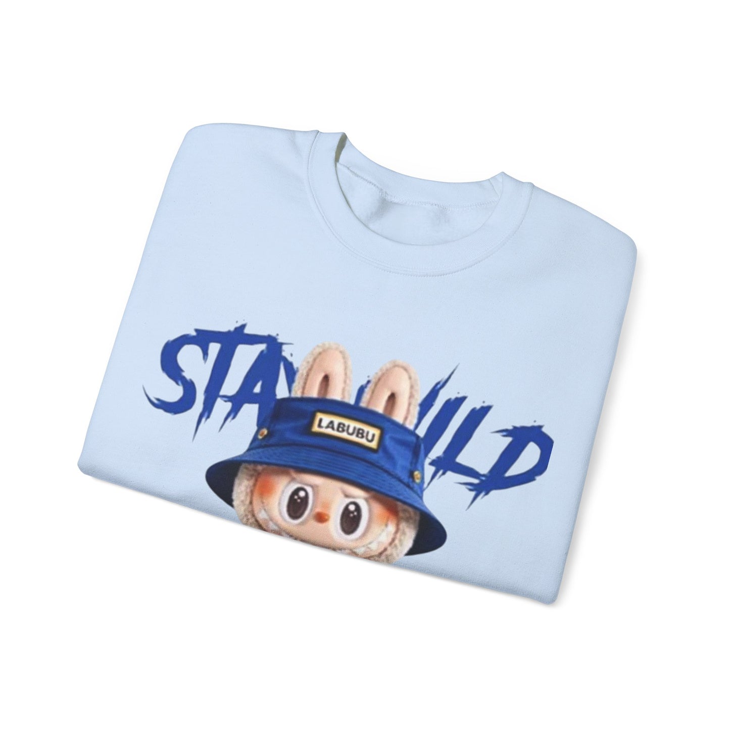 Felpa Unisex Labubu Stay Wild – Streetwear Casual con Design Cartoon.