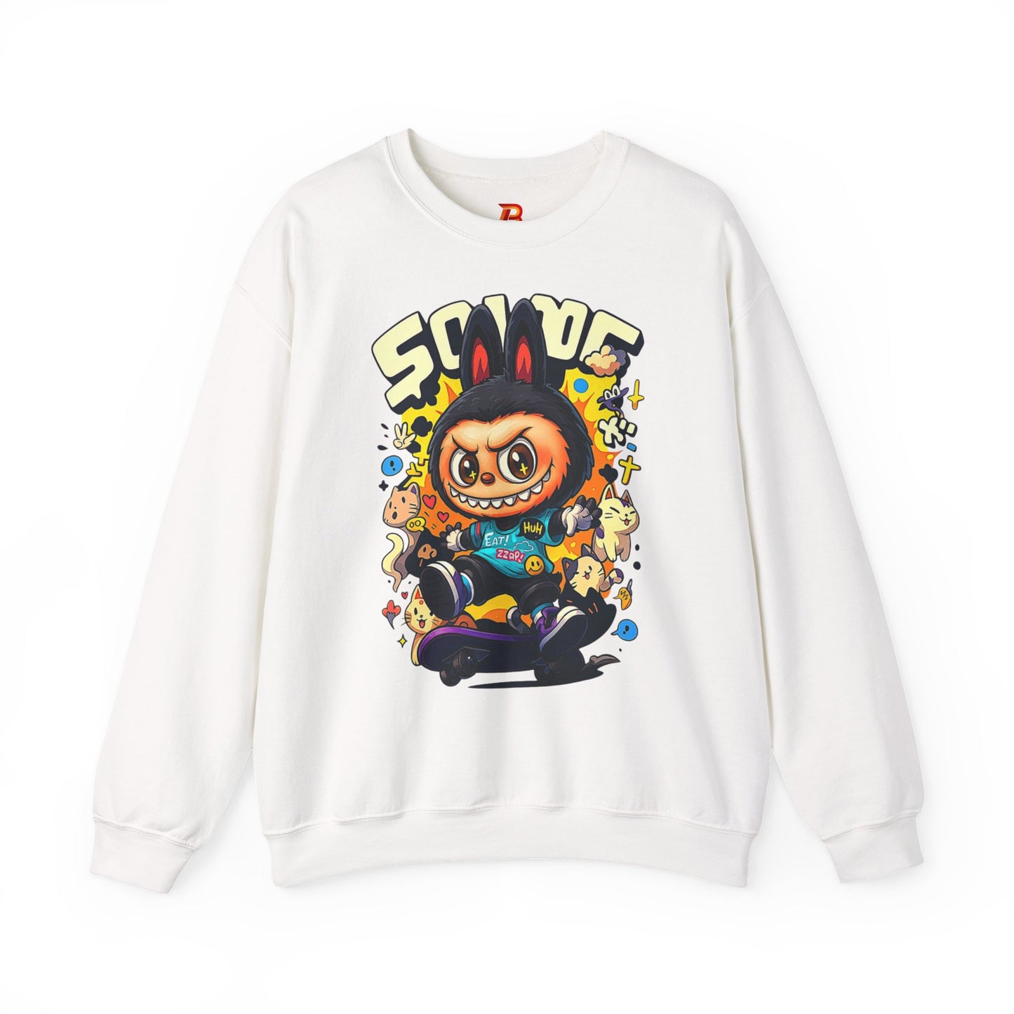 Felpa Unisex Labubu Skateboard – Streetwear Casual, Moda Urban e Comfort.