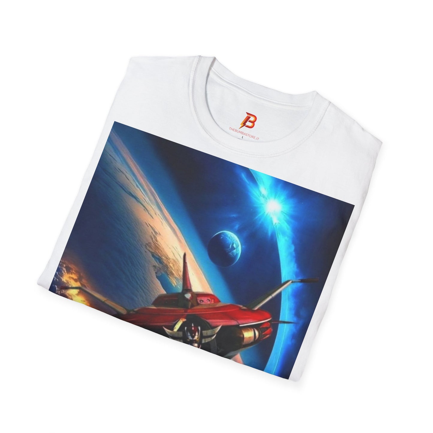 T-Shirt Goldrake UFO Robot – Unisex Softstyle in Cotone | Grafica Spaziale Retrò Anime