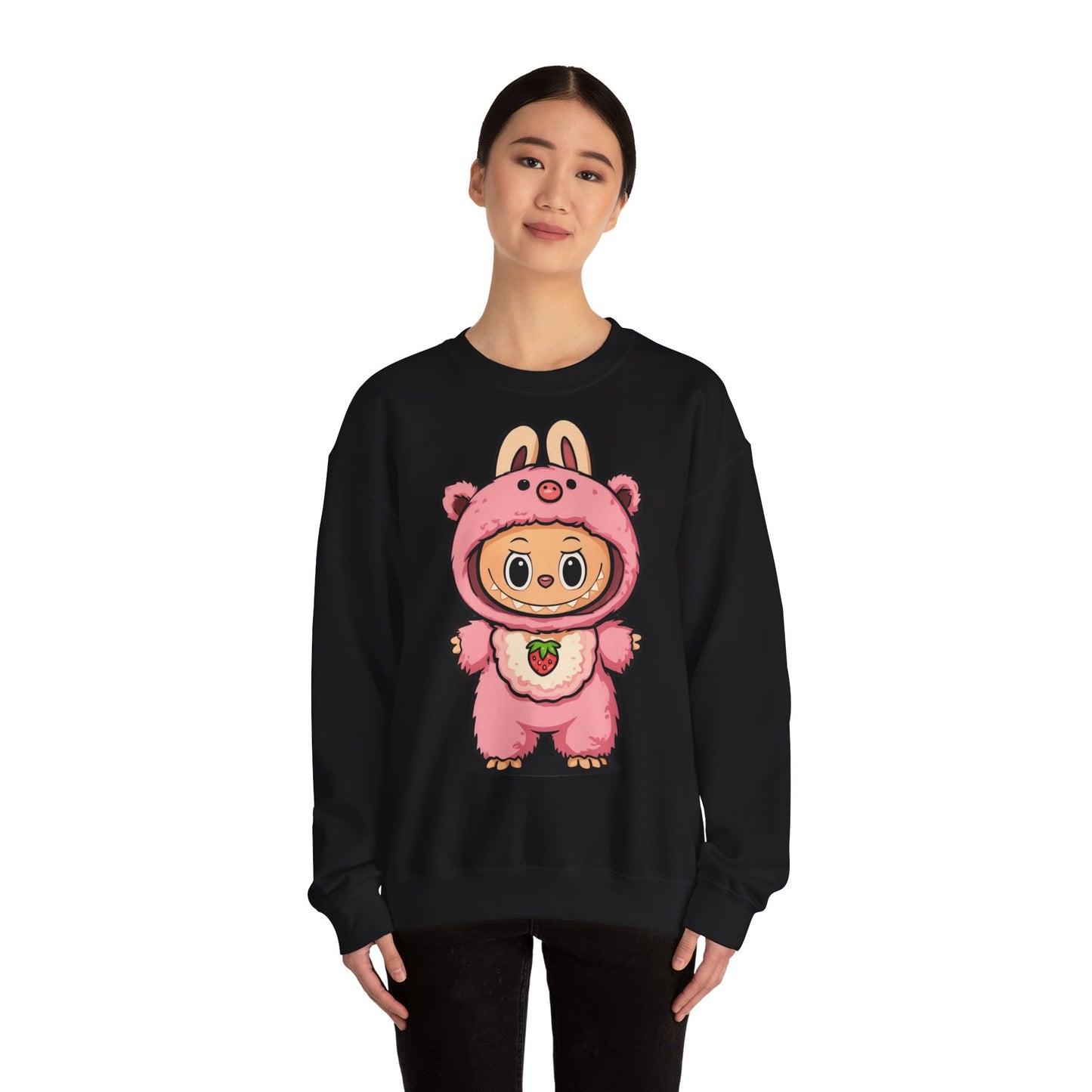 Felpa Unisex Labubu Rosa – Sweatshirt Streetwear Casual, Comfort e Stile Giocoso.