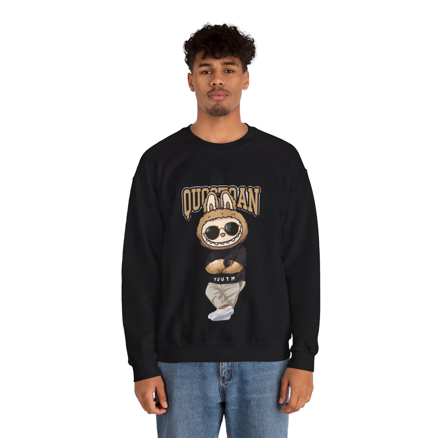 Felpa Unisex Labubu Art Quotidian – Streetwear Casual Heavy Blend.
