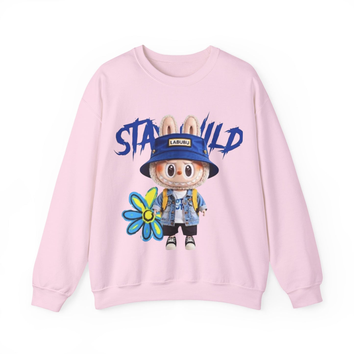 Felpa Unisex Labubu Stay Wild – Streetwear Casual con Design Cartoon.
