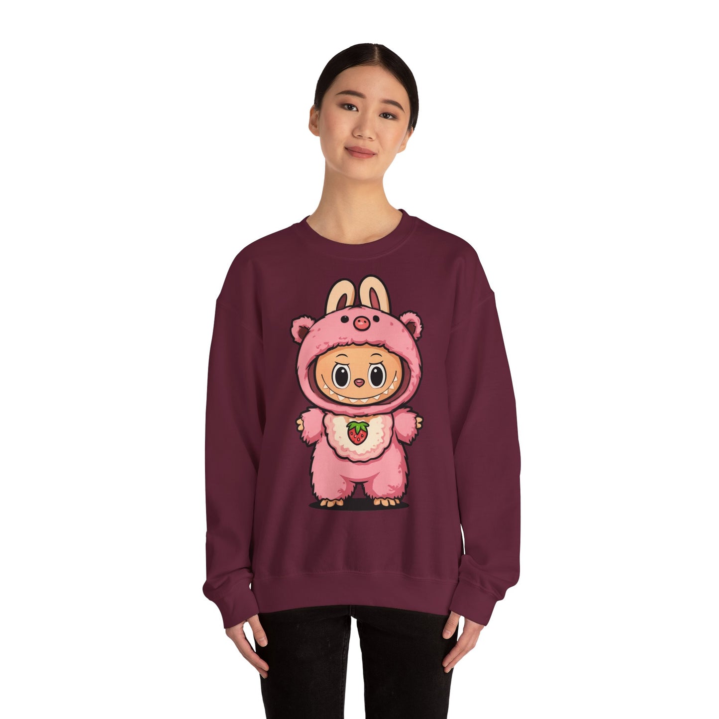 Felpa Unisex Labubu Rosa – Sweatshirt Streetwear Casual, Comfort e Stile Giocoso.