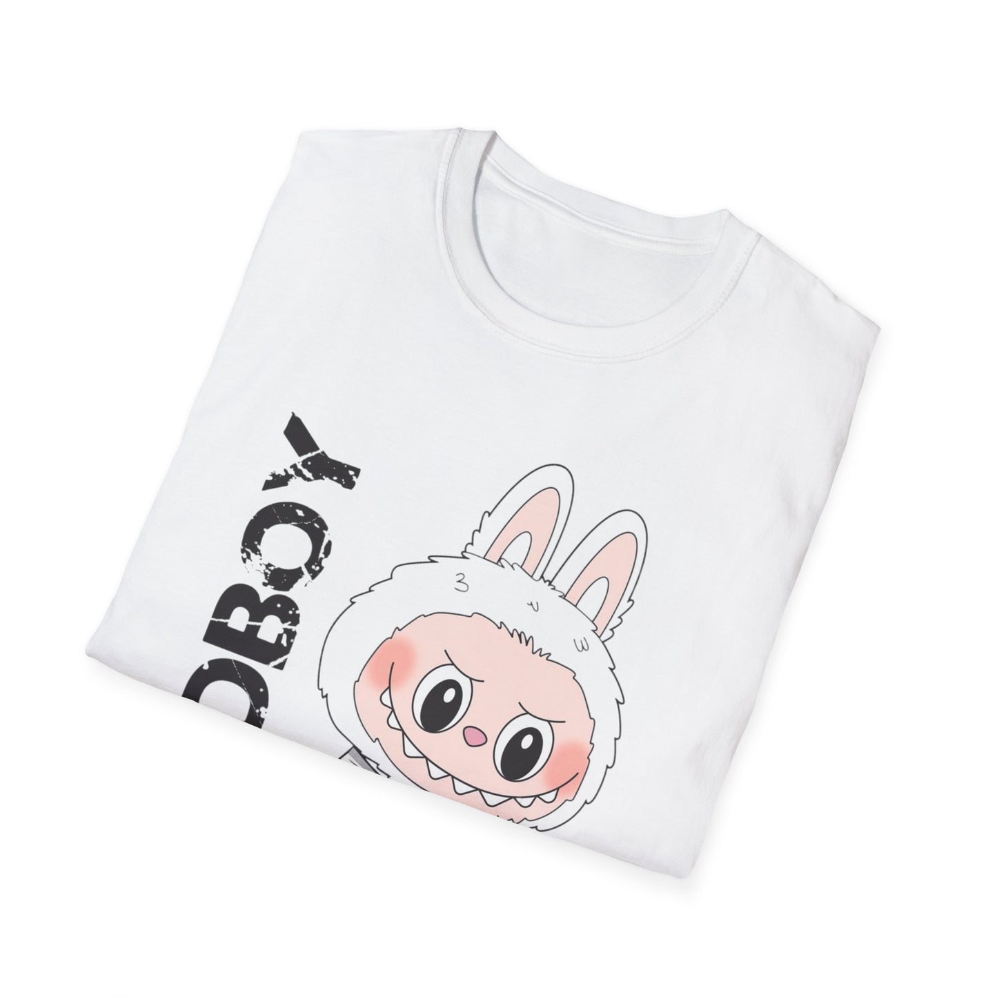 T-Shirt Unisex Labubu Softstyle – Design Streetwear Kawaii “Bad Boy”.