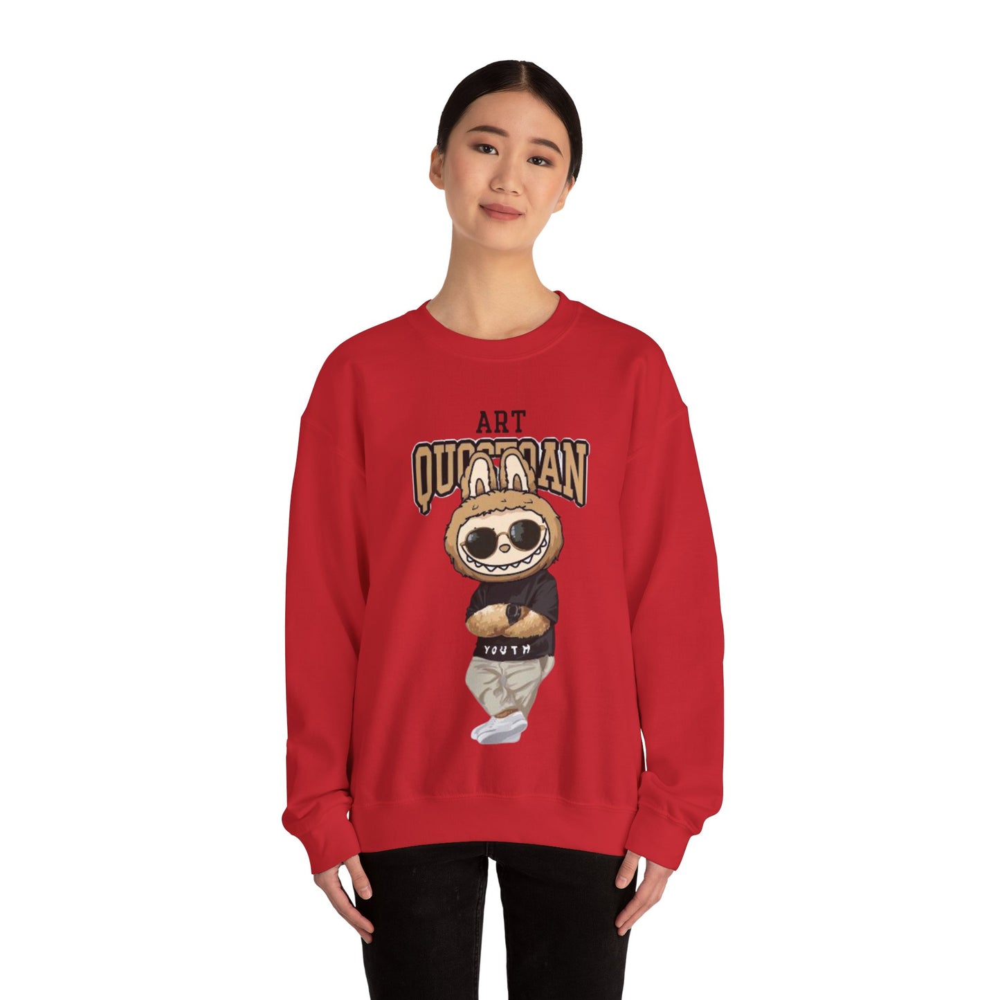 Felpa Unisex Labubu Art Quotidian – Streetwear Casual Heavy Blend.