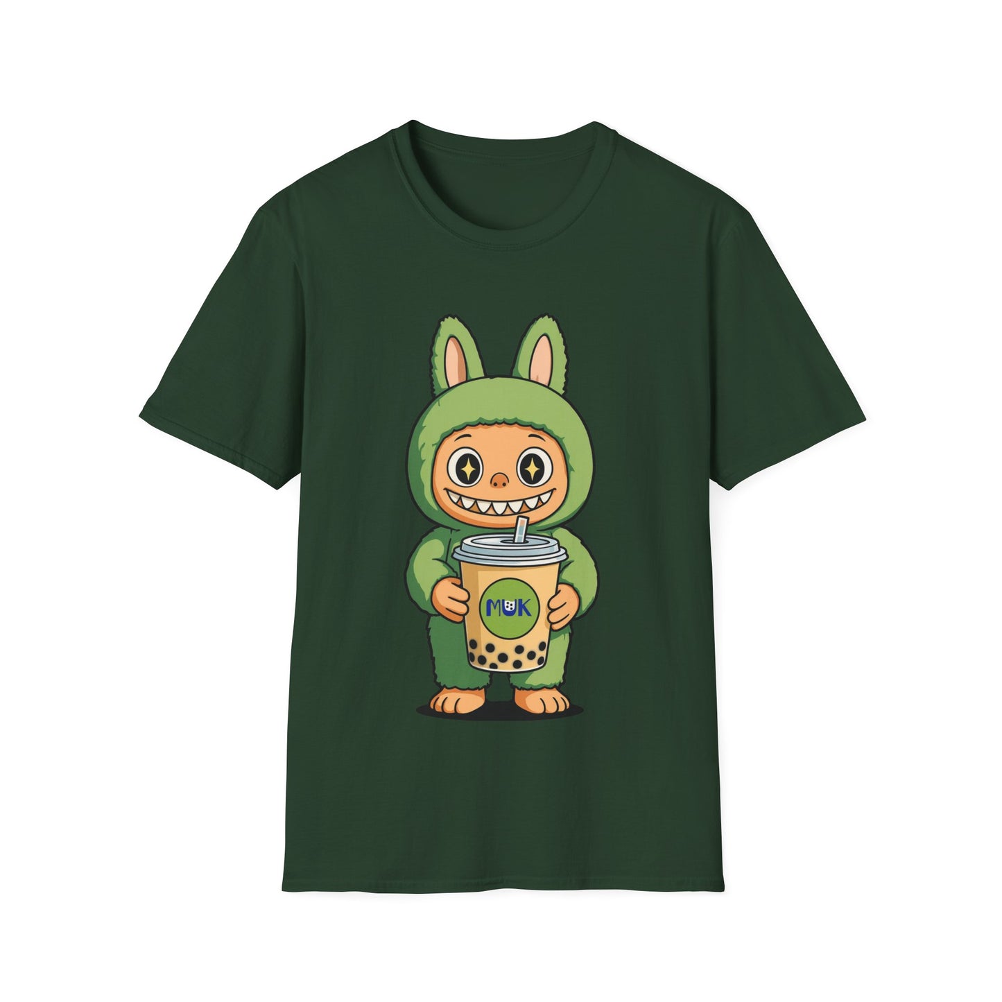T-Shirt Unisex Labubu Softstyle – Design Kawaii con Bubble Tea.