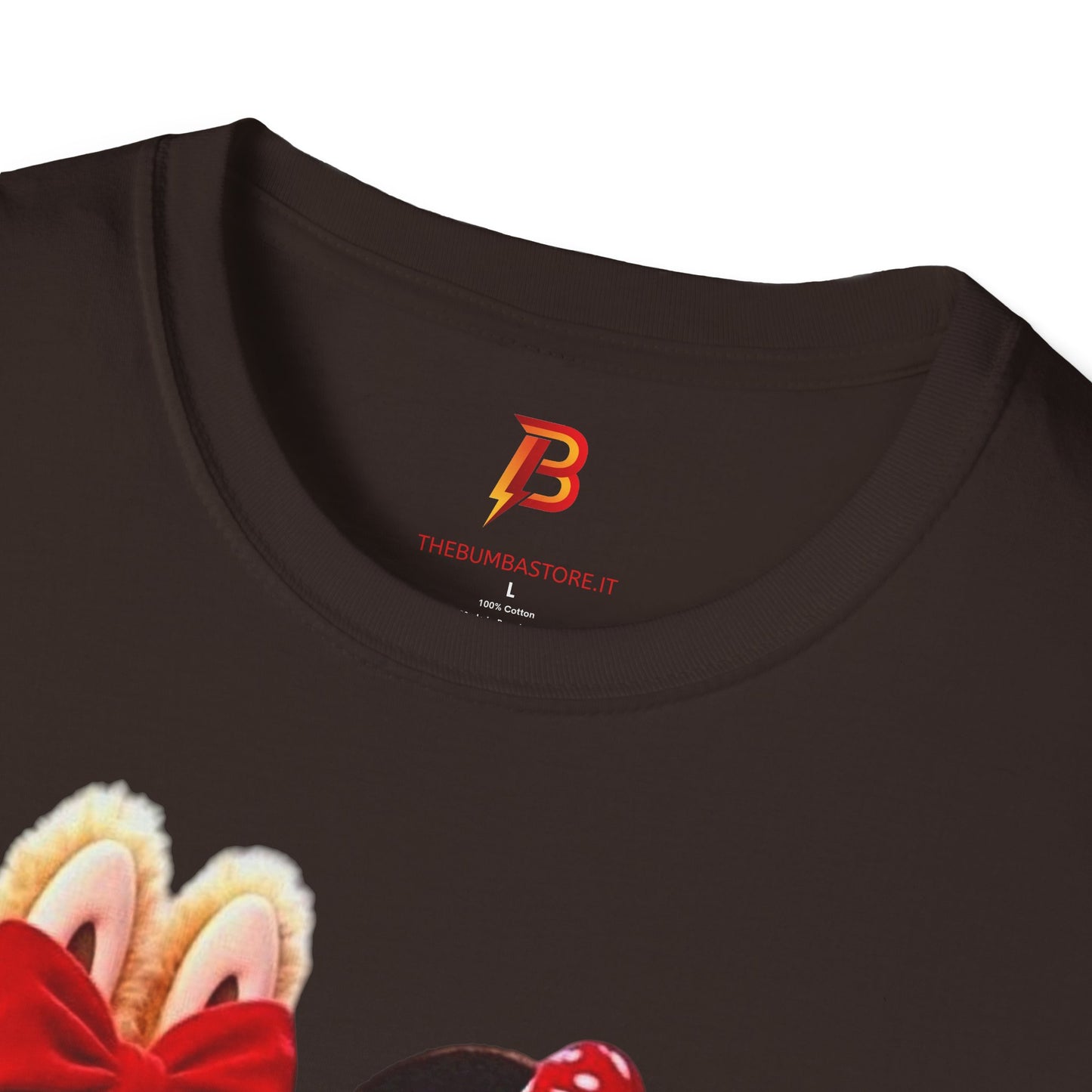 T-Shirt Unisex Labubu Softstyle  – Design Kawaii Coppia in Stile Minnie & Mickey.