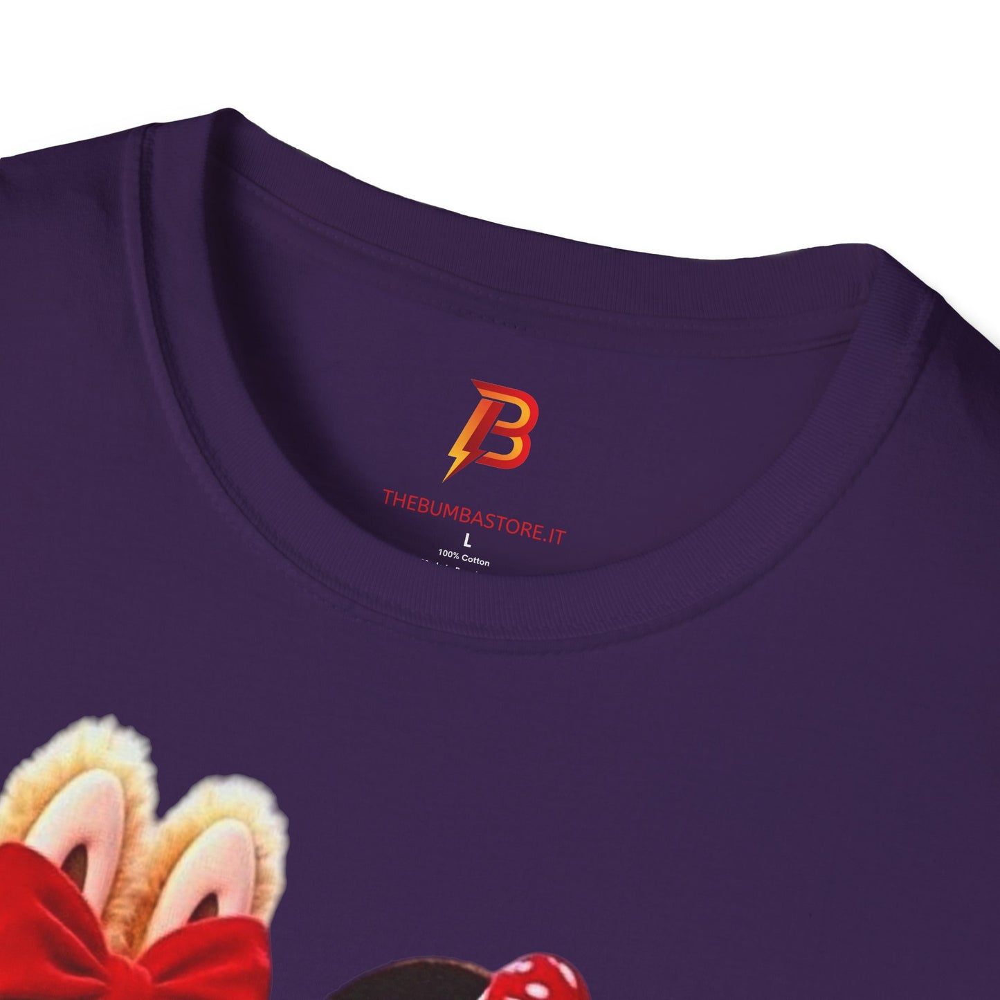 T-Shirt Unisex Labubu Softstyle  – Design Kawaii Coppia in Stile Minnie & Mickey.