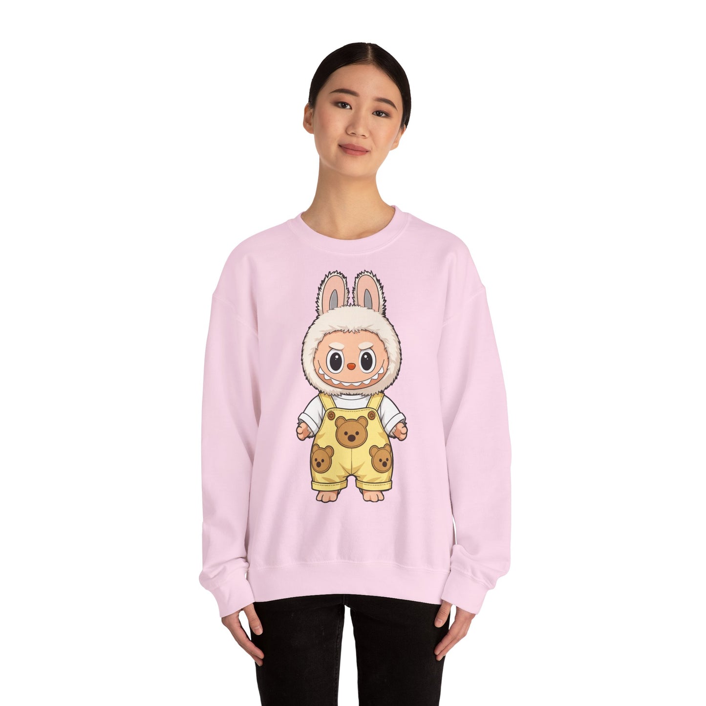 Felpa Unisex Labubu Teddy Overalls – Sweatshirt - Streetwear Heavy Blend™.