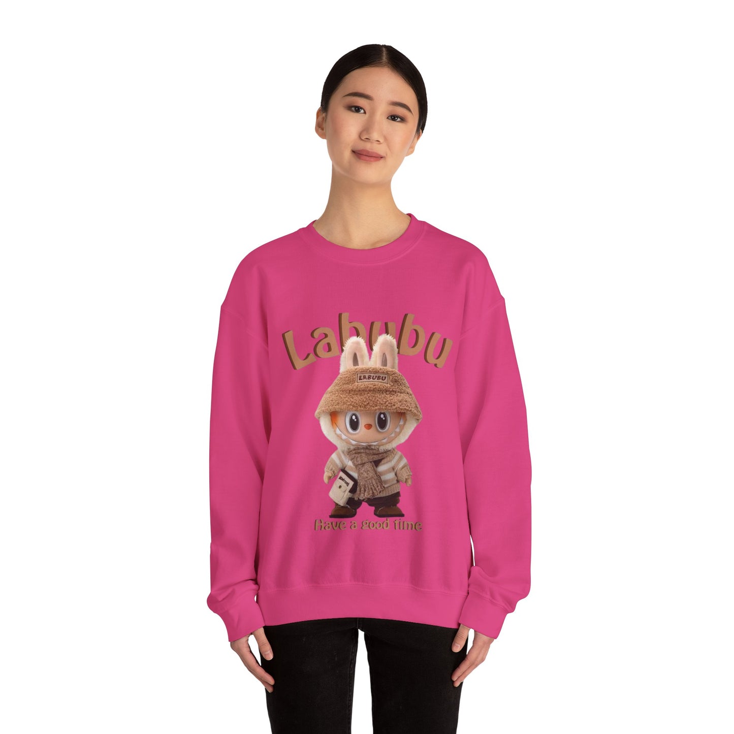 Felpa Unisex Labubu Have a Good Time – Streetwear Casual Heavy Blend.