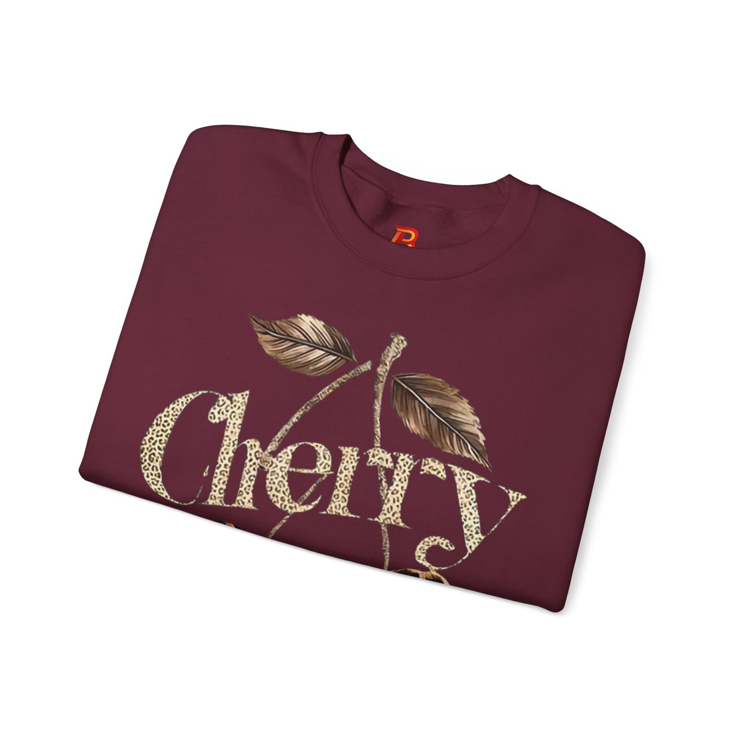 Felpa Unisex "Cherry Leopard" – Stampa Ciliegie Animalier, Stile Streetwear alla Moda.