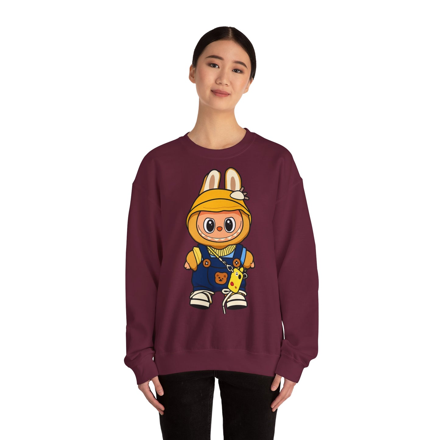 Felpa Unisex Labubu Hoodie Style – Sweatshirt - Streetwear Heavy Blend.