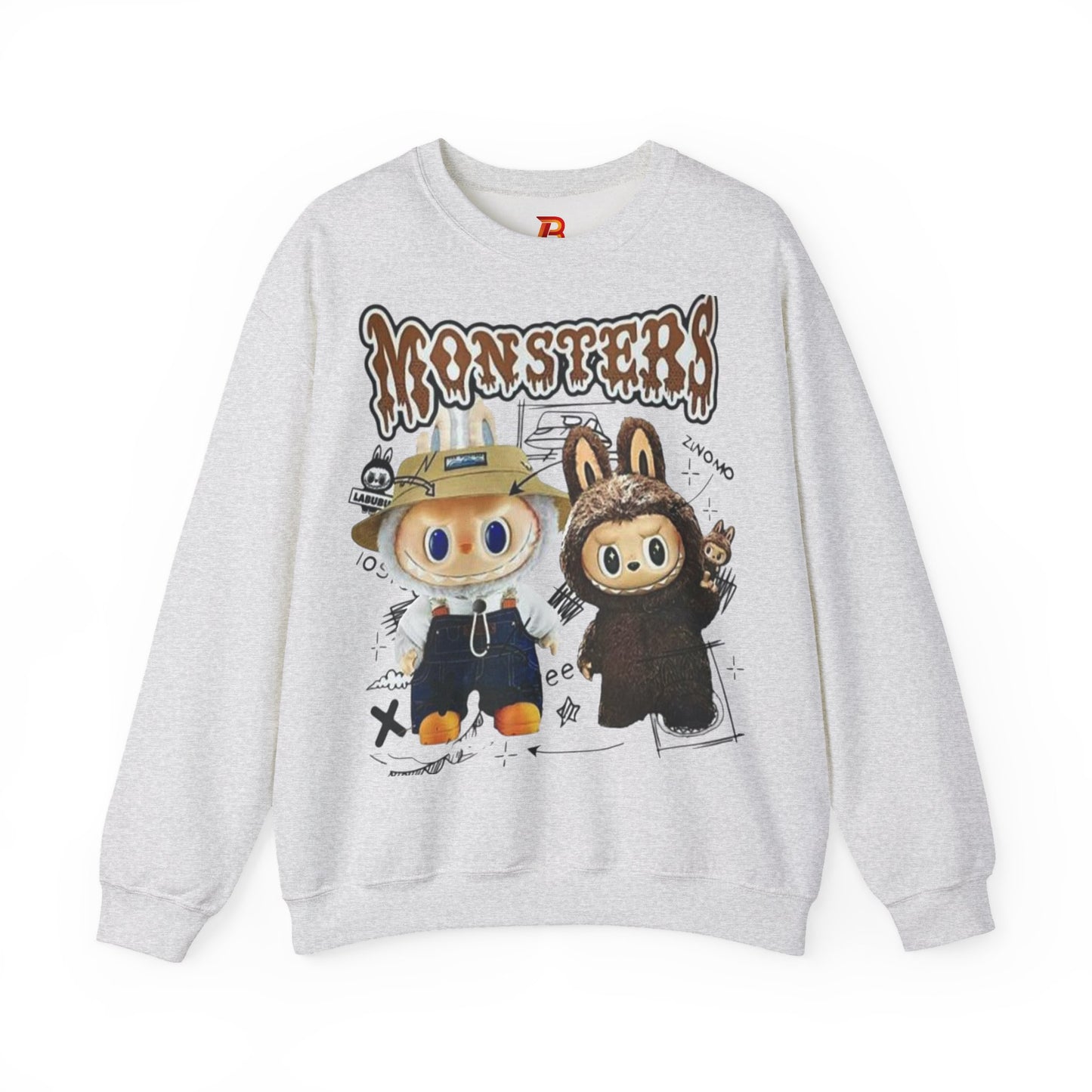 Felpa Unisex Labubu Monsters – Sweatshirt Streetwear Casual Heavy Blend.