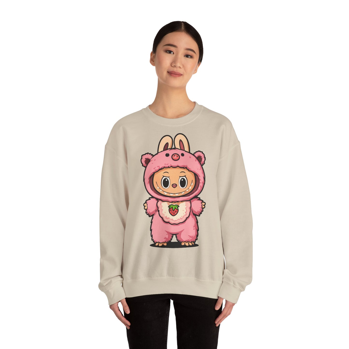 Felpa Unisex Labubu Rosa – Sweatshirt Streetwear Casual, Comfort e Stile Giocoso.