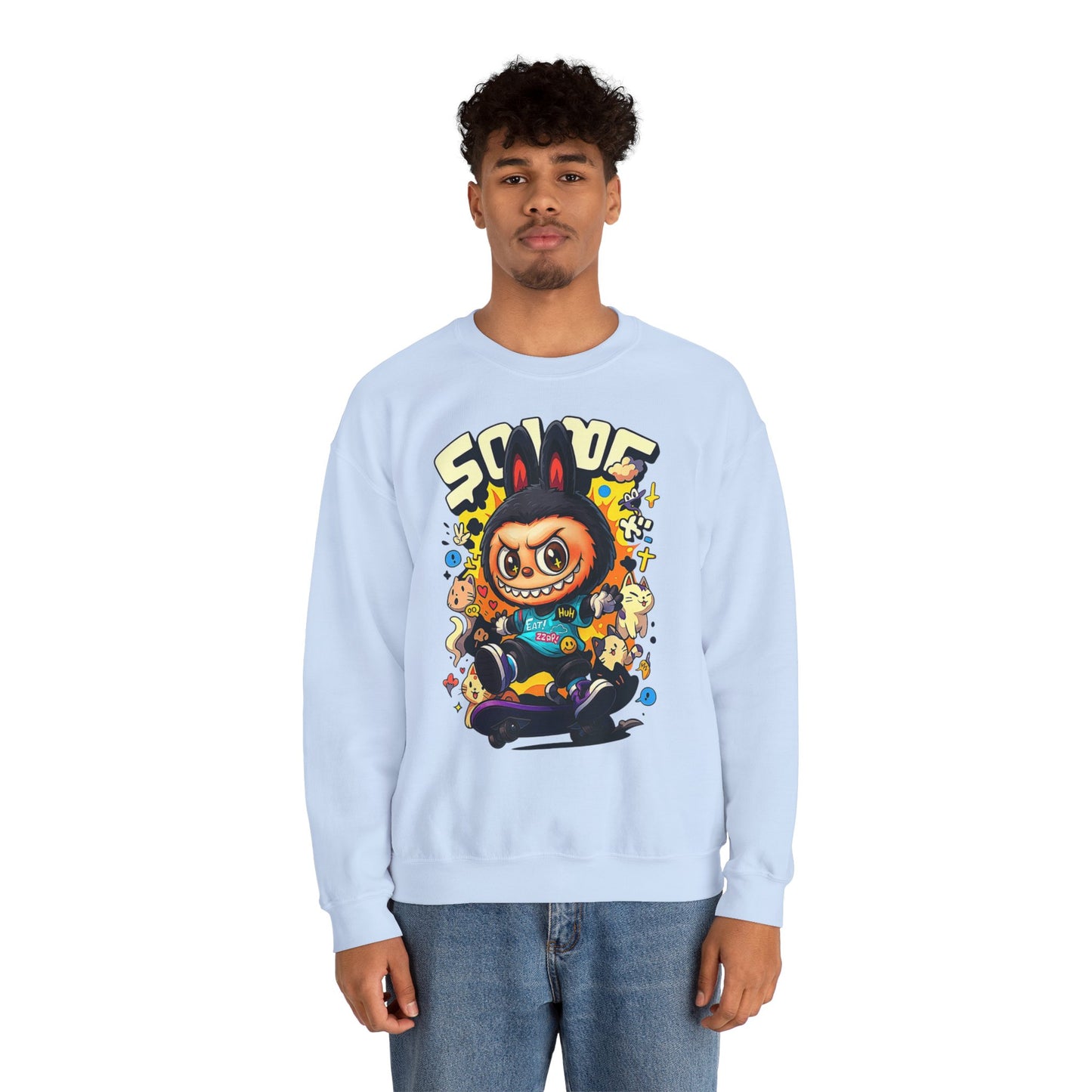 Felpa Unisex Labubu Skateboard – Streetwear Casual, Moda Urban e Comfort.