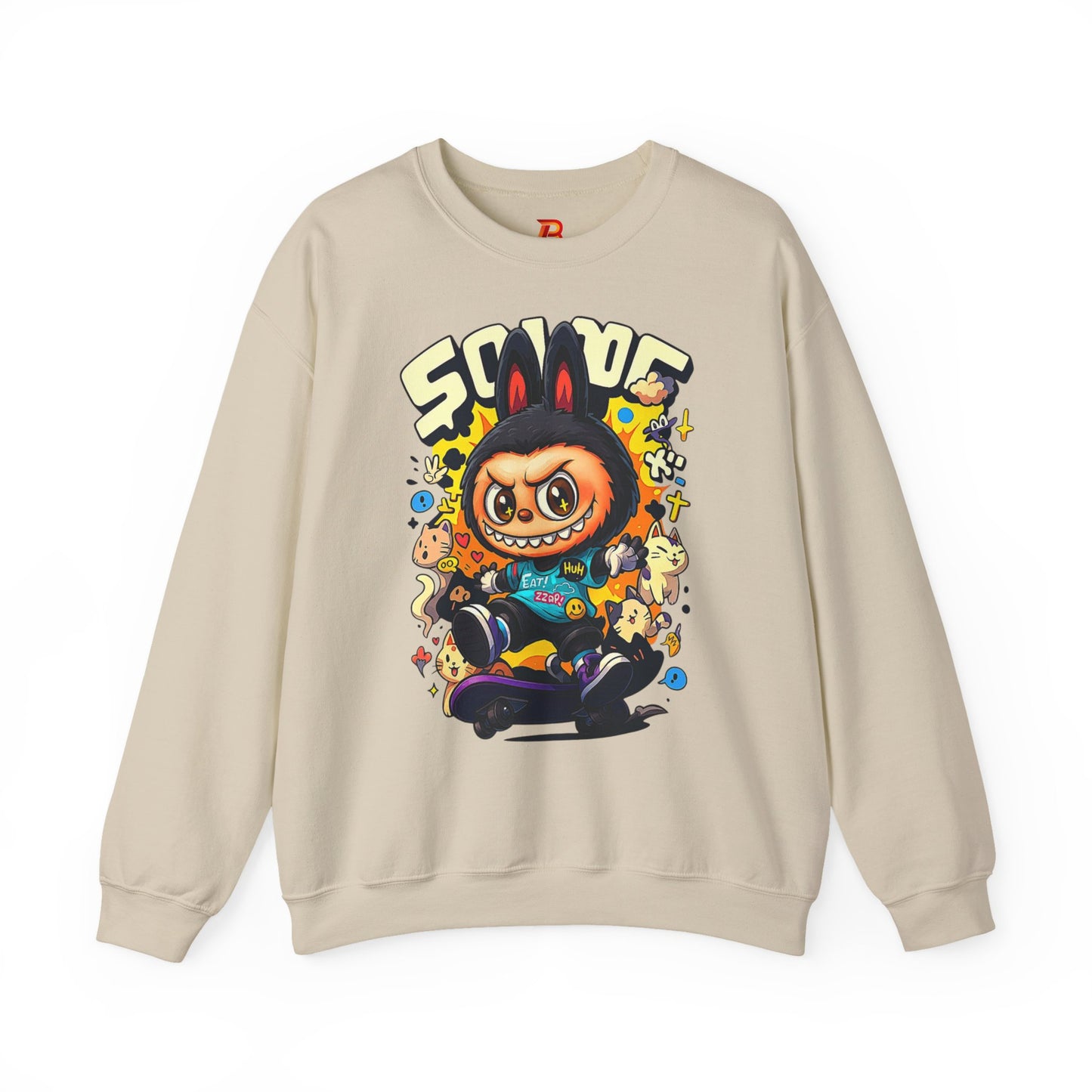 Felpa Unisex Labubu Skateboard – Streetwear Casual, Moda Urban e Comfort.