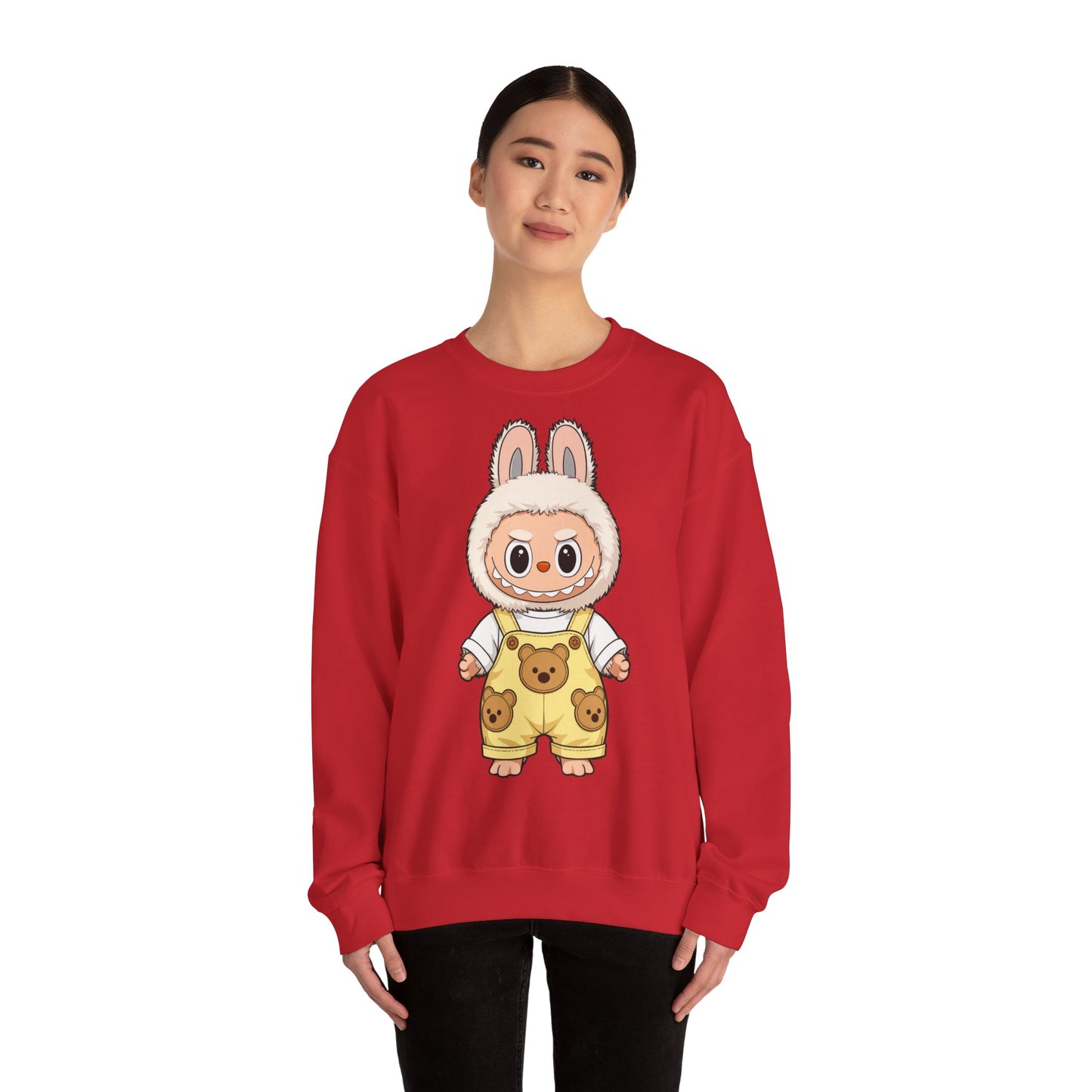 Felpa Unisex Labubu Teddy Overalls – Sweatshirt - Streetwear Heavy Blend™.