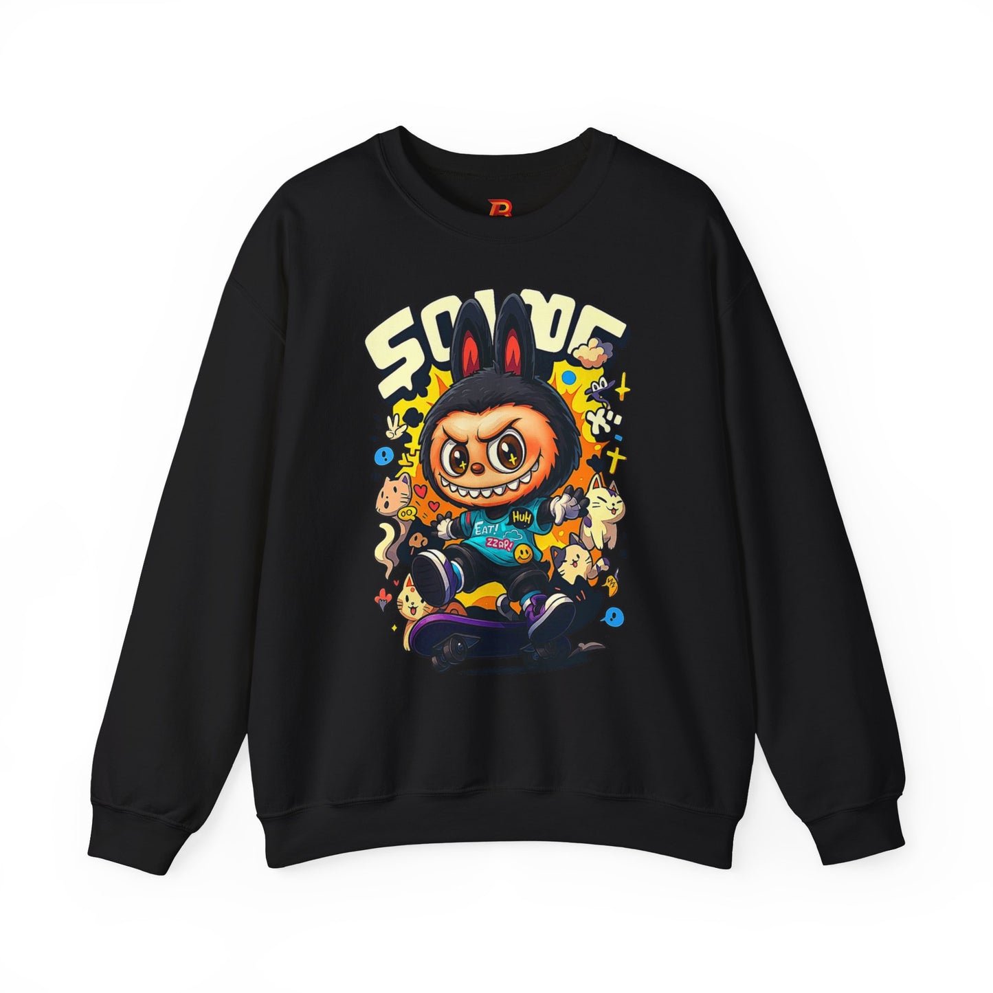 Felpa Unisex Labubu Skateboard – Streetwear Casual, Moda Urban e Comfort.