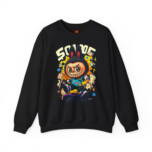 Felpa Unisex Labubu Skateboard – Streetwear Casual, Moda Urban e Comfort.
