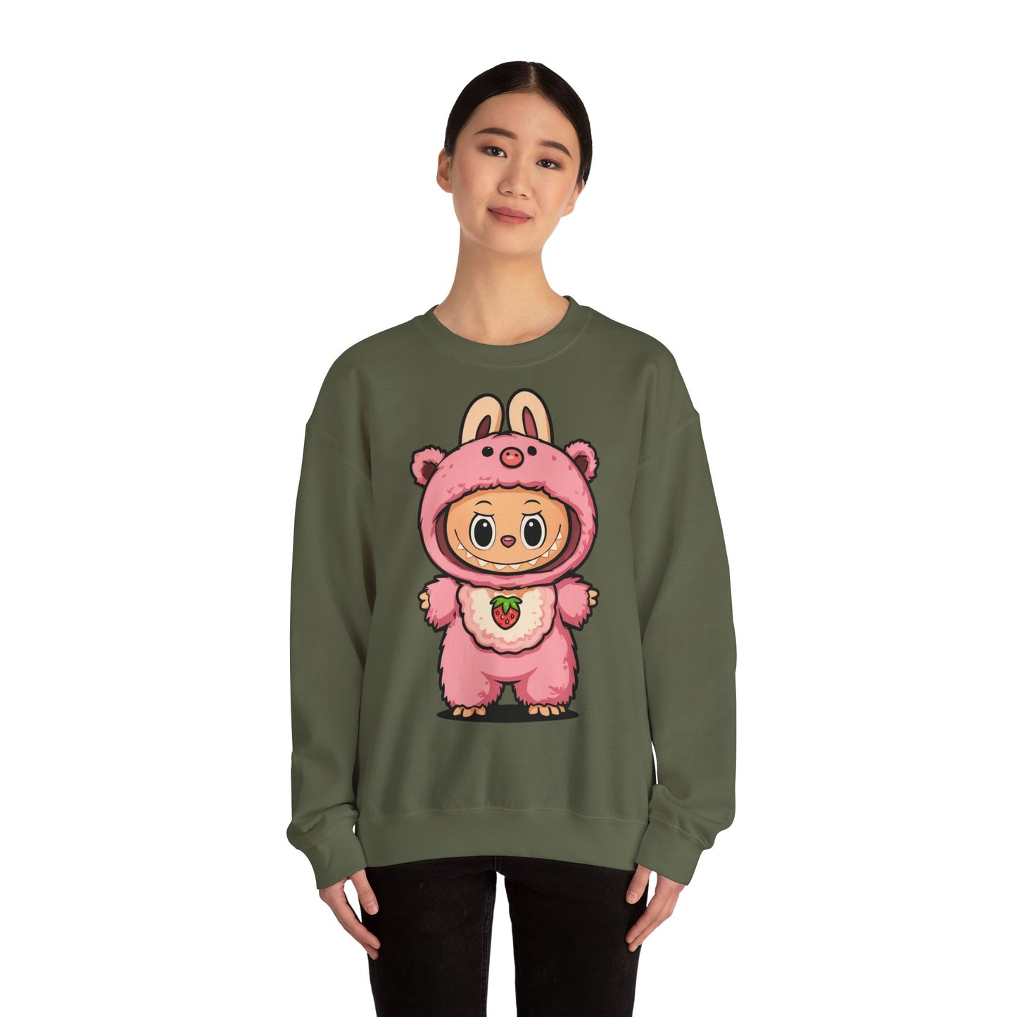 Felpa Unisex Labubu Rosa – Sweatshirt Streetwear Casual, Comfort e Stile Giocoso.