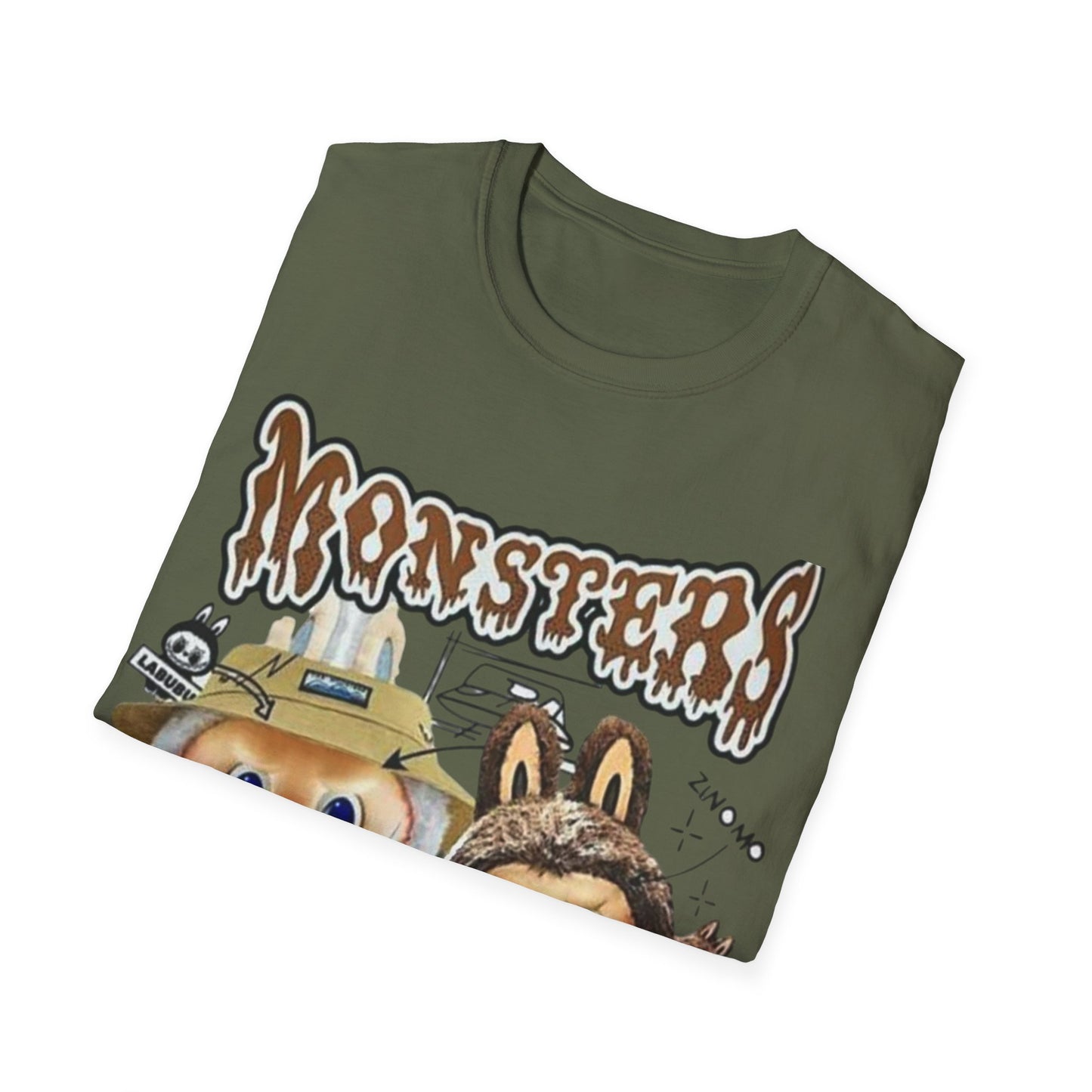 T-Shirt Unisex Labubu Softstyle – Design Monsters Kawaii con Coppia Iconica.