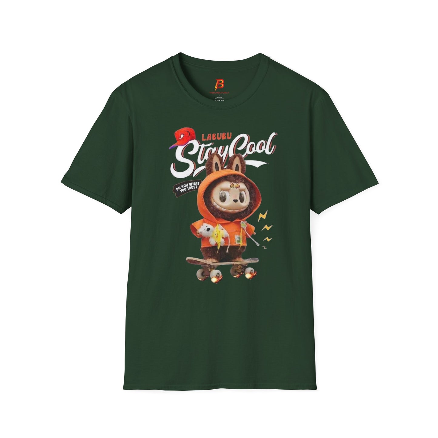 T-Shirt Unisex Labubu Softstyle – Design Streetwear Kawaii “Stay Cool”.