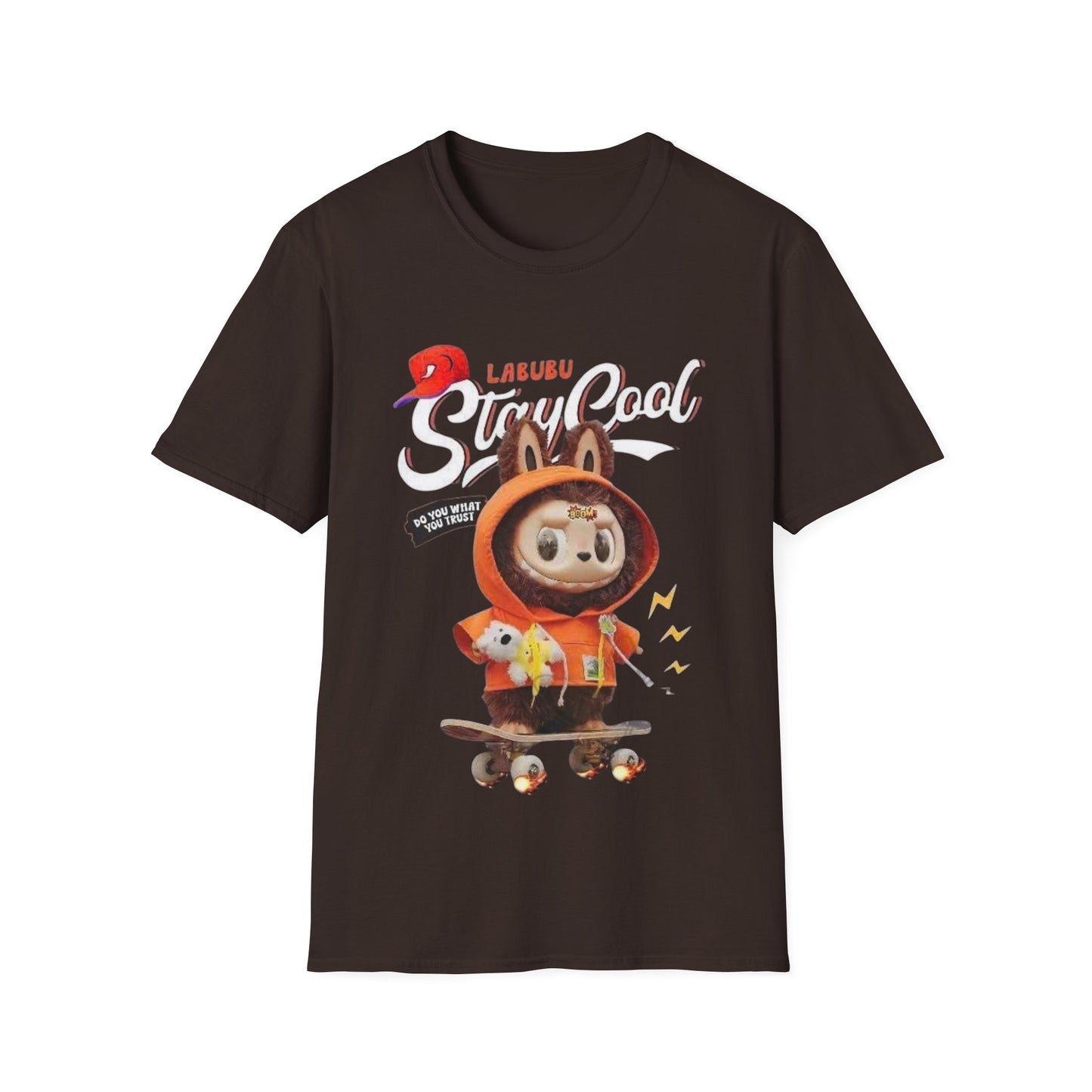 T-Shirt Unisex Labubu Softstyle – Design Streetwear Kawaii “Stay Cool”.
