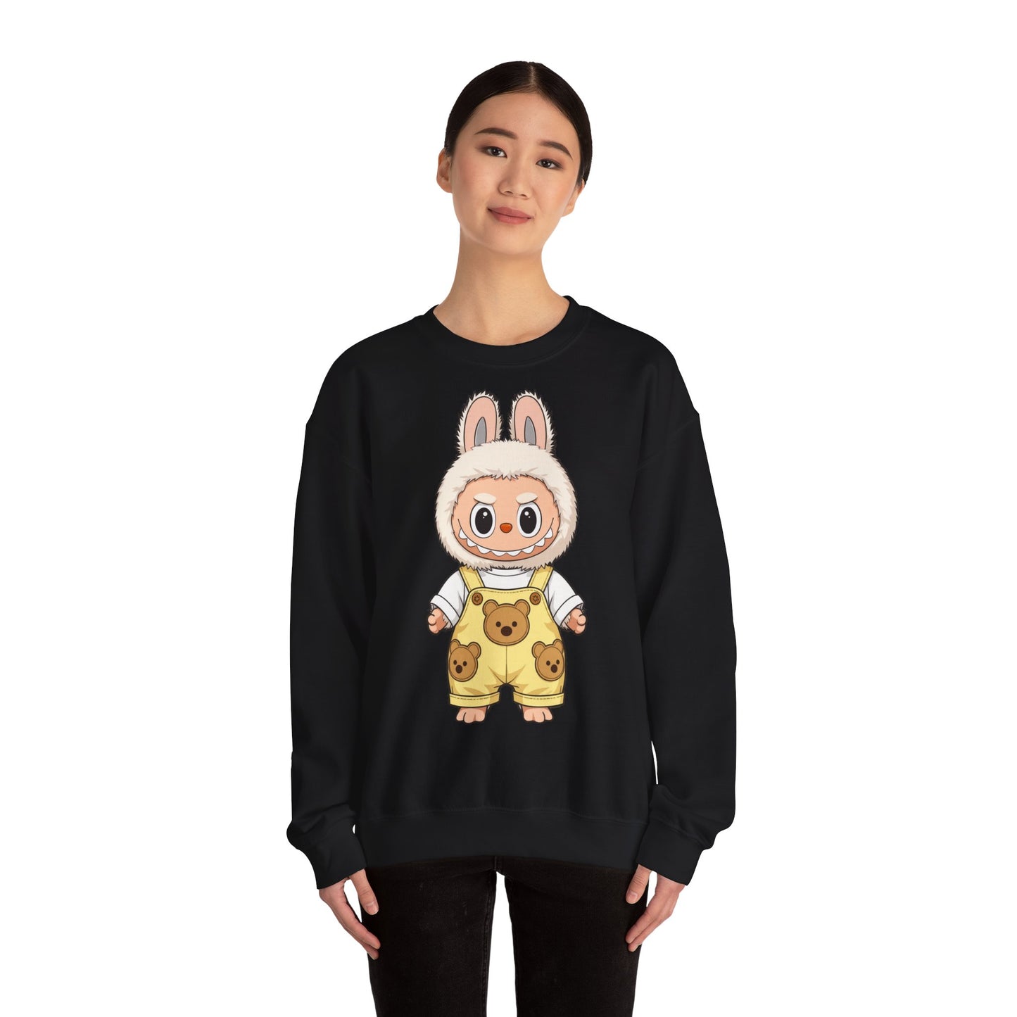 Felpa Unisex Labubu Teddy Overalls – Sweatshirt - Streetwear Heavy Blend™.