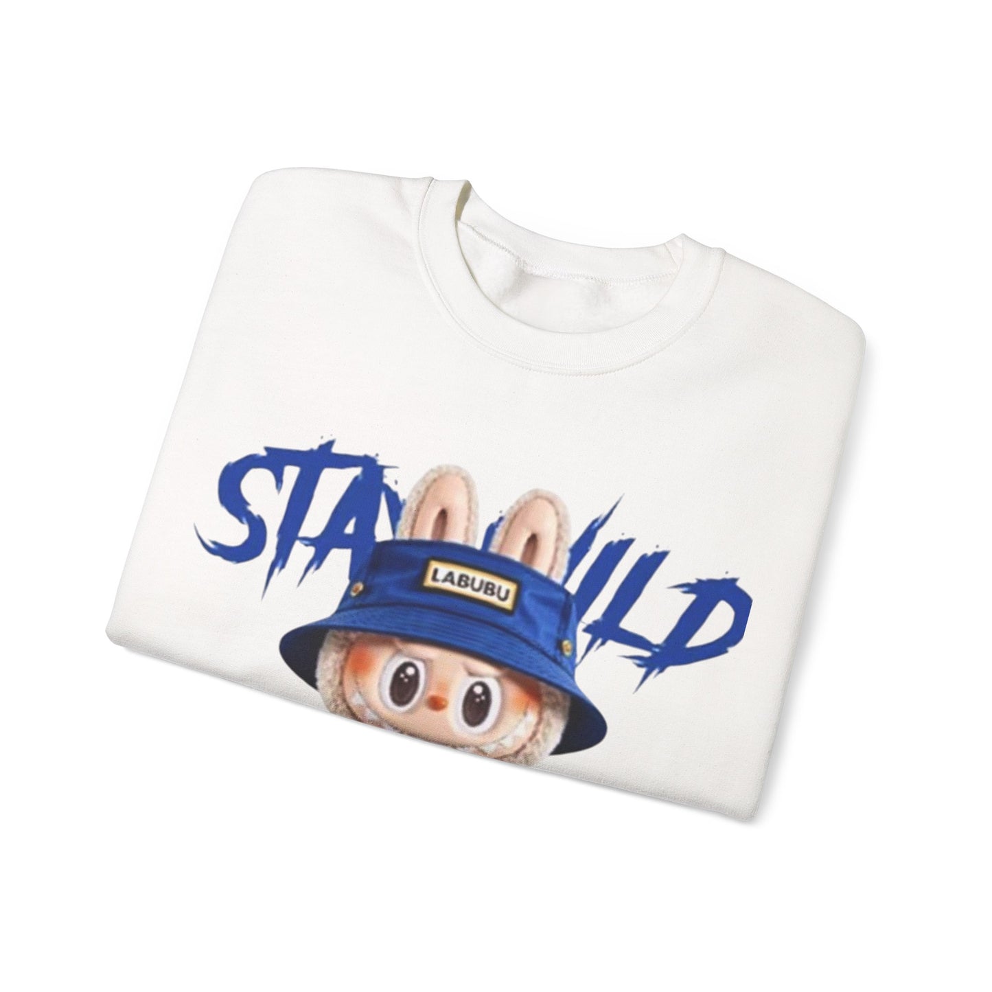 Felpa Unisex Labubu Stay Wild – Streetwear Casual con Design Cartoon.
