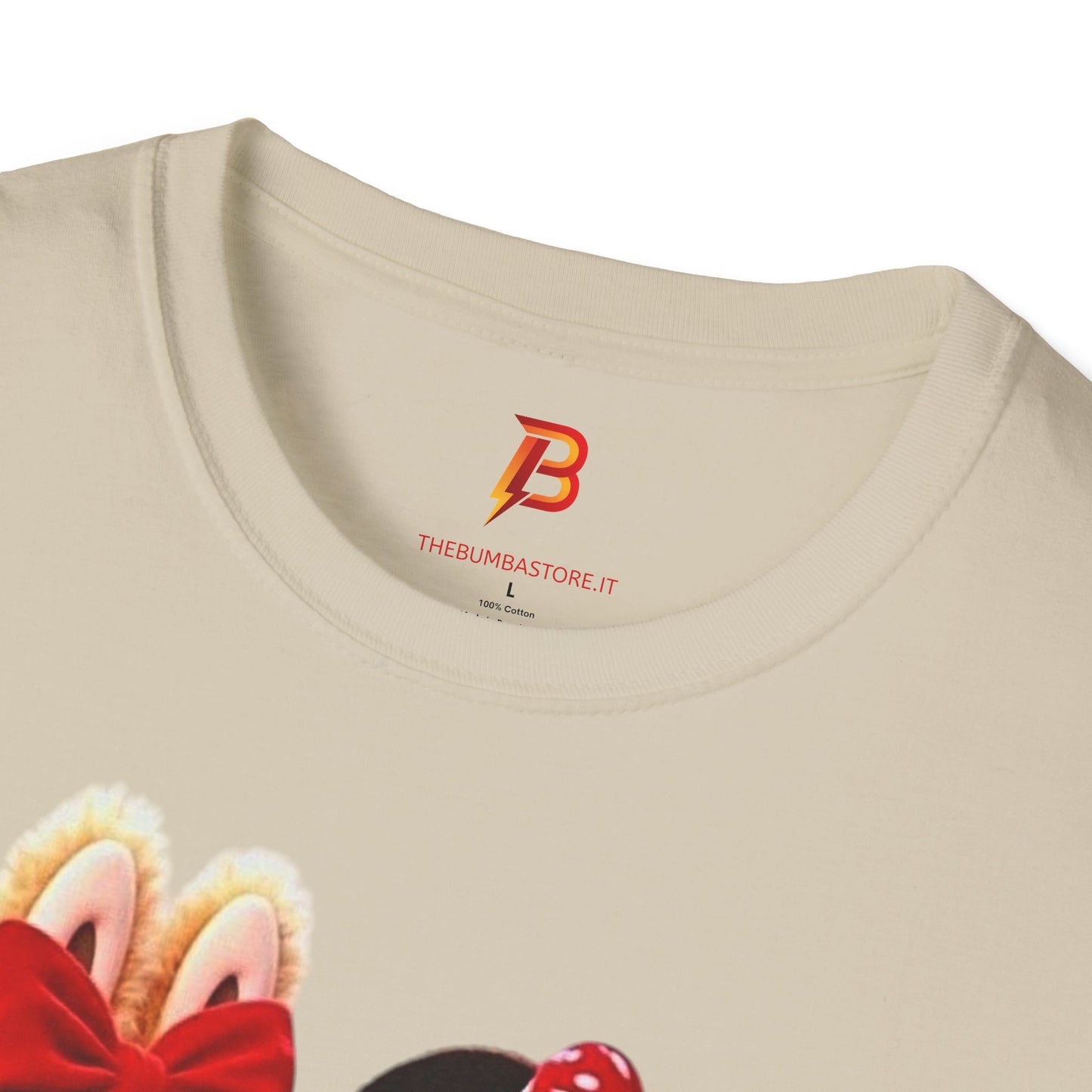 T-Shirt Unisex Labubu Softstyle  – Design Kawaii Coppia in Stile Minnie & Mickey.