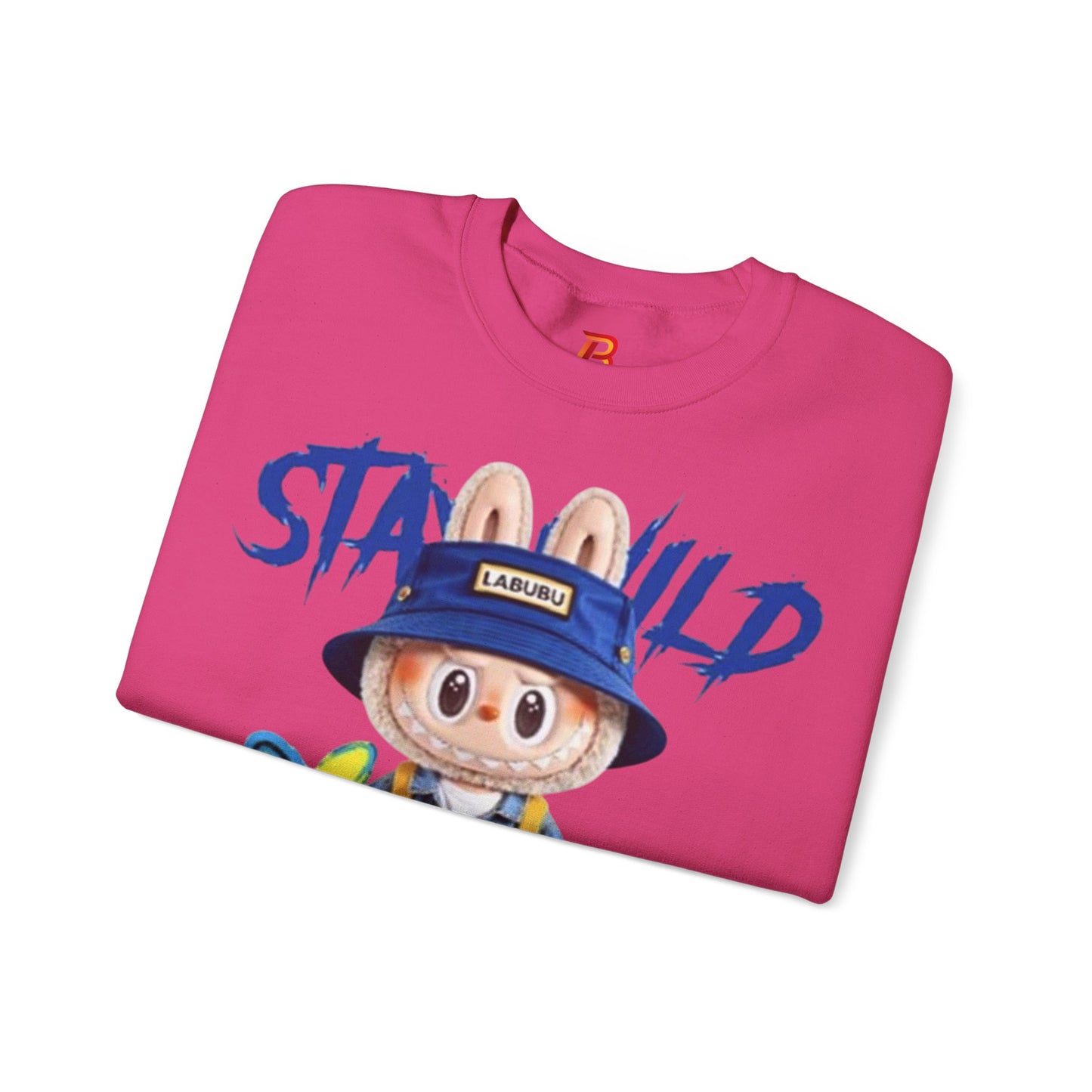 Felpa Unisex Labubu Stay Wild – Streetwear Casual con Design Cartoon.