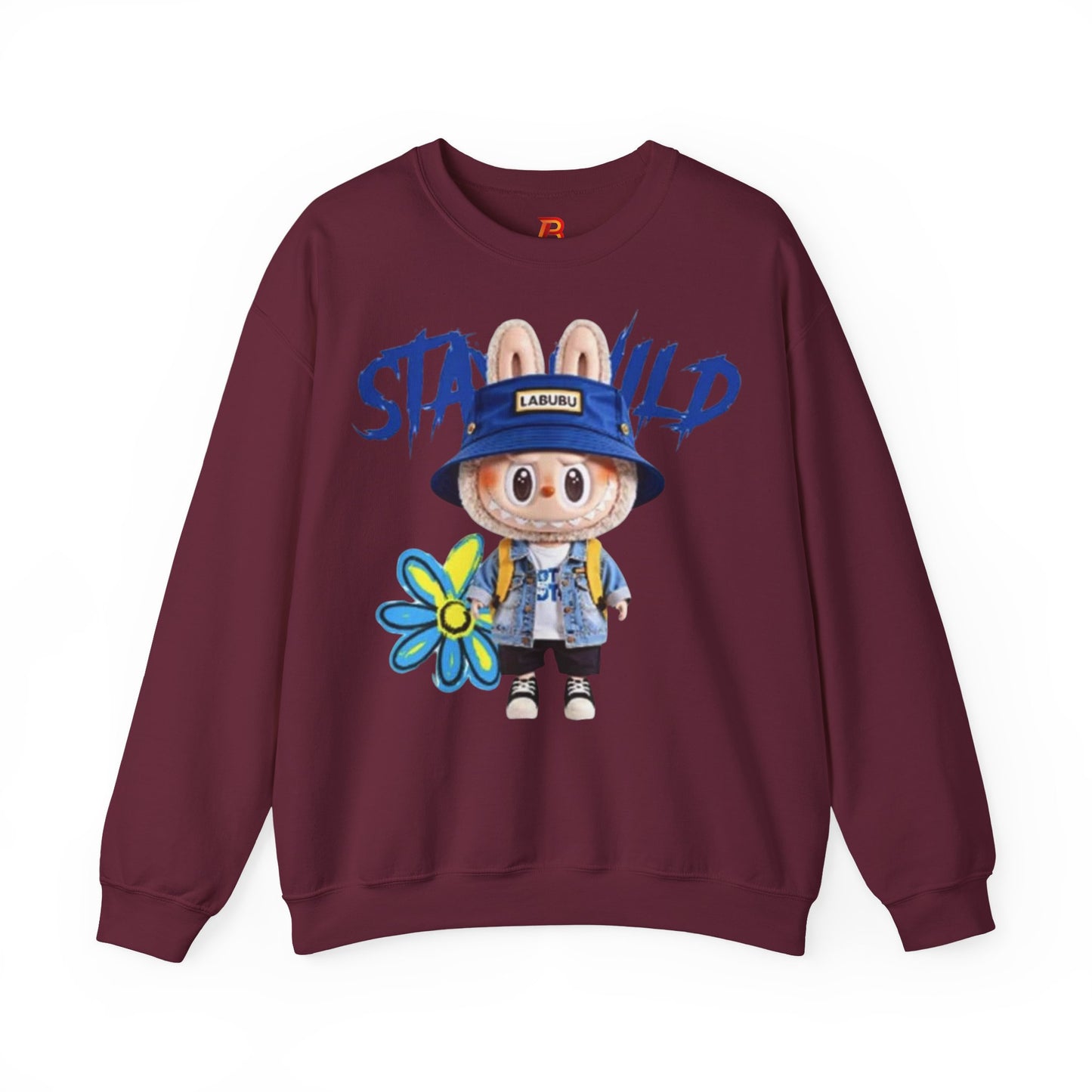 Felpa Unisex Labubu Stay Wild – Streetwear Casual con Design Cartoon.