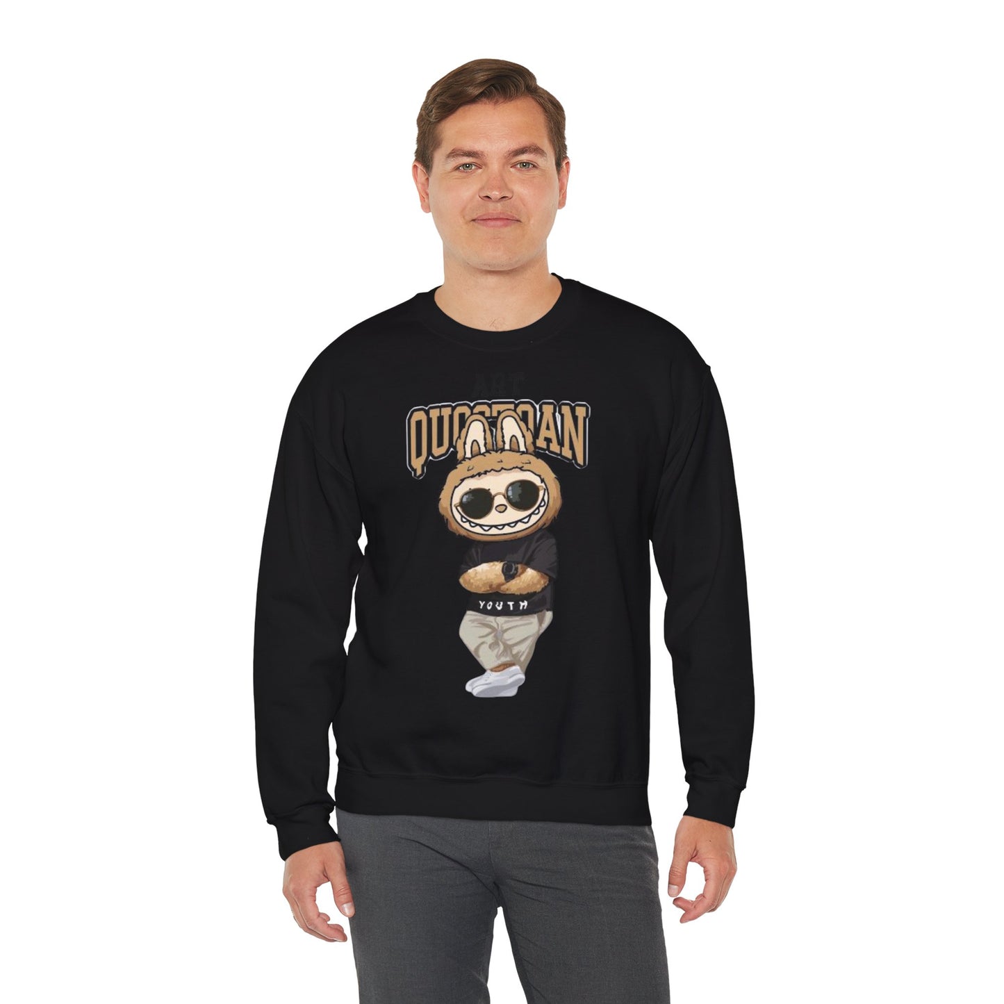 Felpa Unisex Labubu Art Quotidian – Streetwear Casual Heavy Blend.