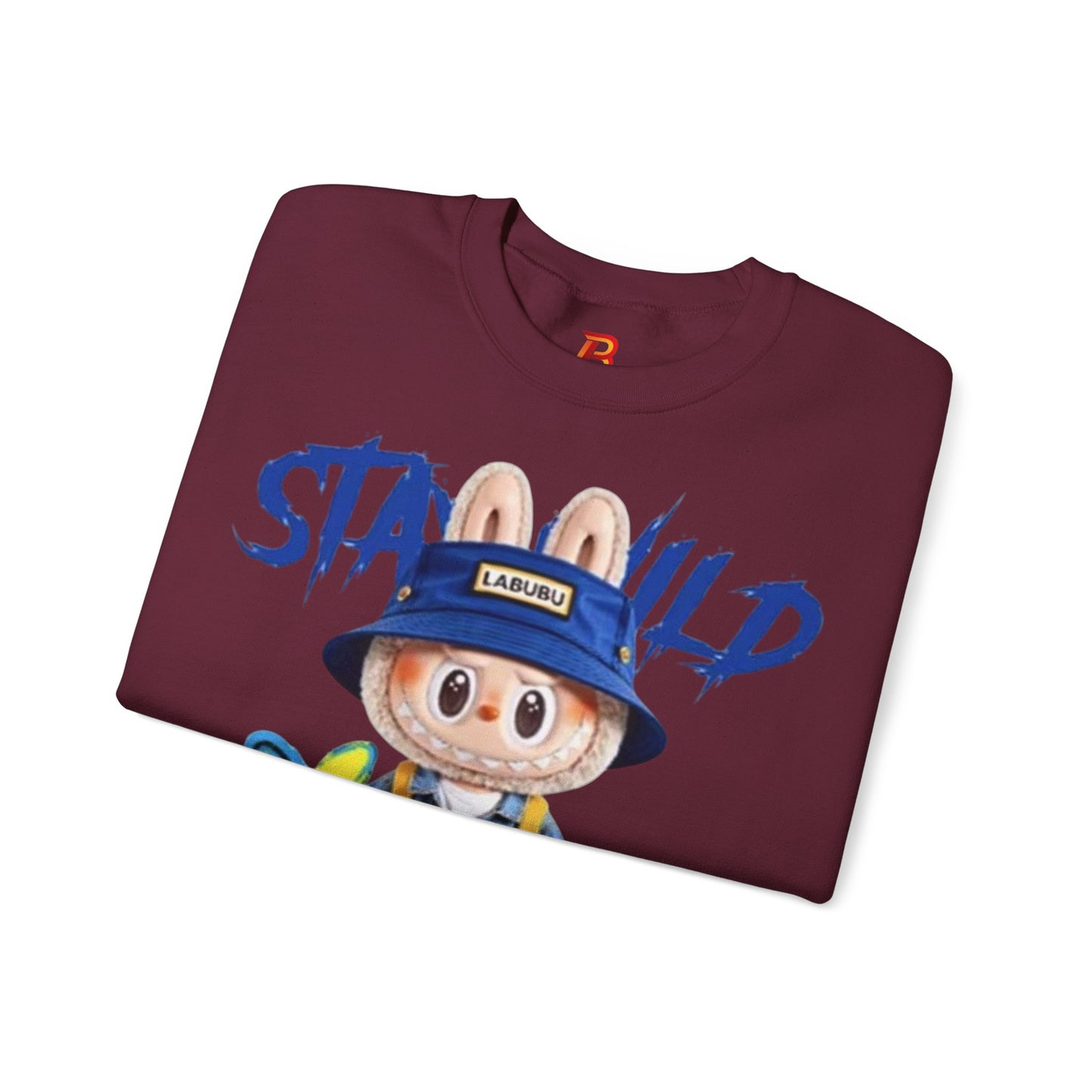 Felpa Unisex Labubu Stay Wild – Streetwear Casual con Design Cartoon.