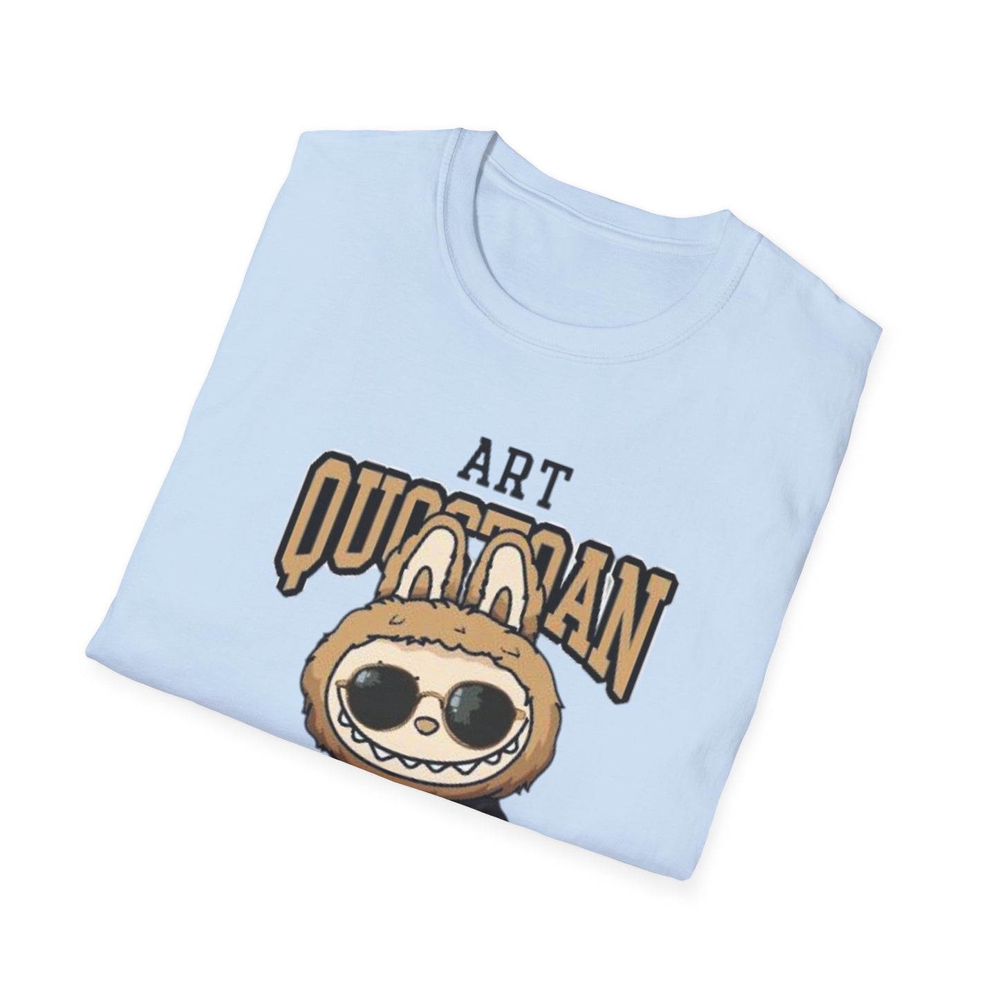 T-Shirt Unisex Labubu Softstyle – Design Urban Kawaii con Occhiali da Sole.