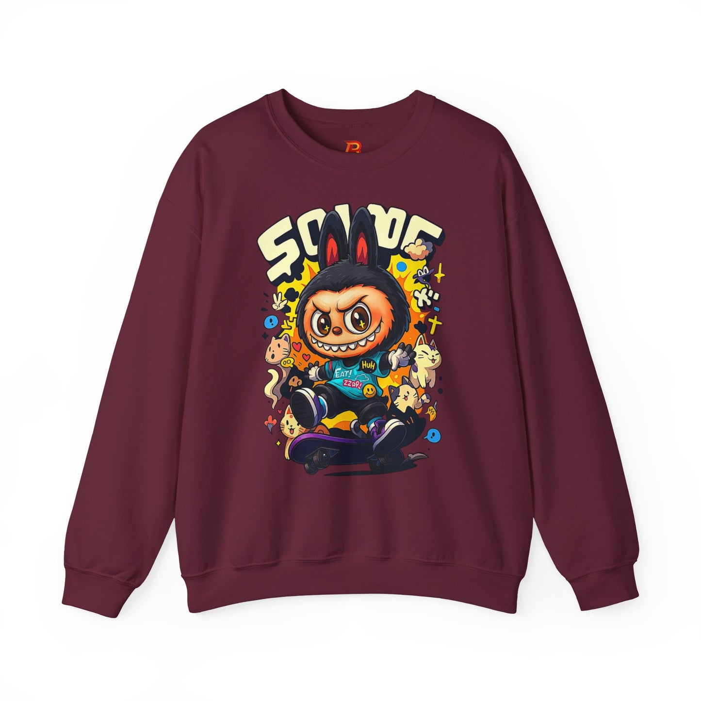 Felpa Unisex Labubu Skateboard – Streetwear Casual, Moda Urban e Comfort.