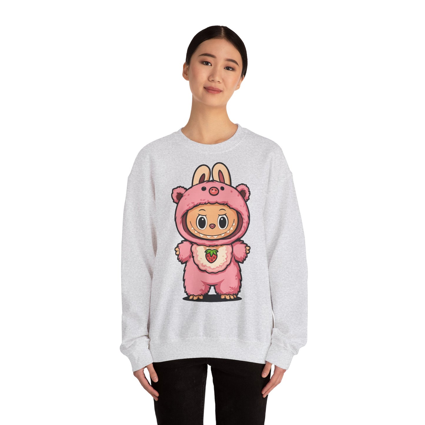 Felpa Unisex Labubu Rosa – Sweatshirt Streetwear Casual, Comfort e Stile Giocoso.