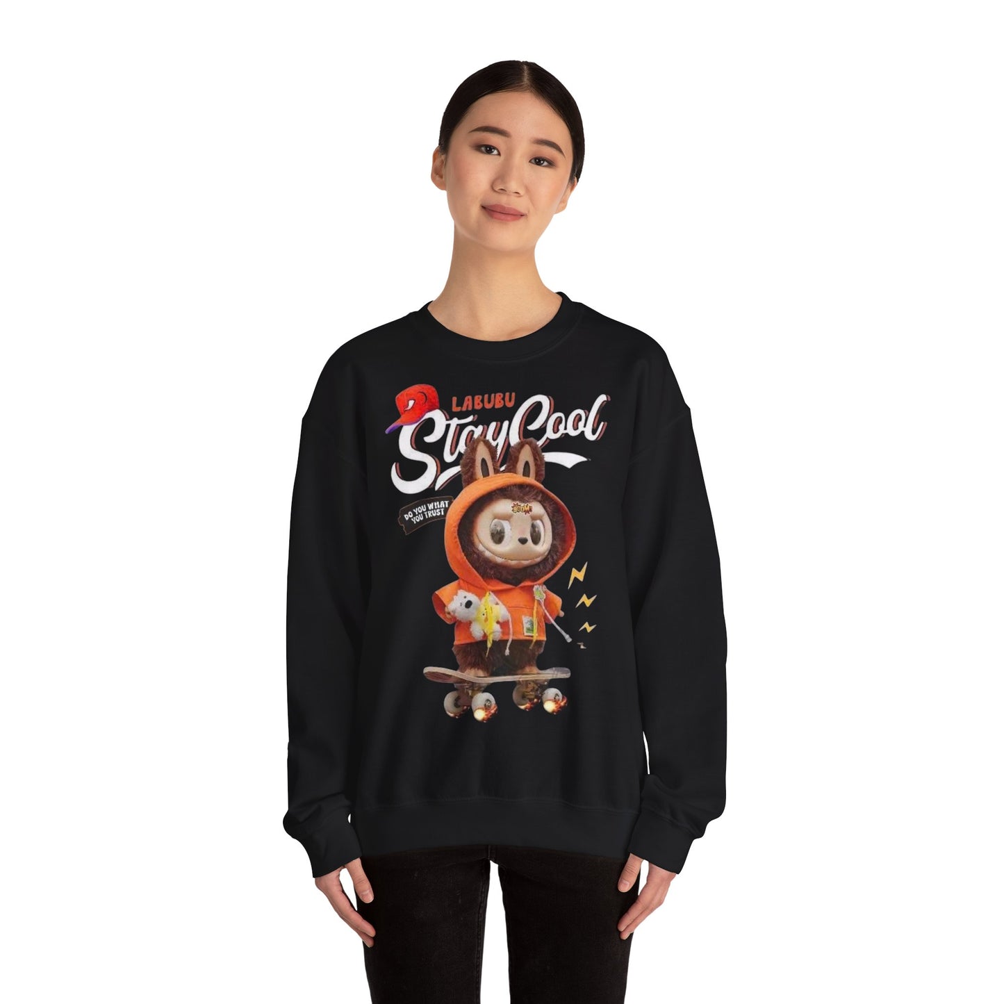Felpa Unisex Labubu Stay Cool – Sweatshirt _ Streetwear Heavy Blend.
