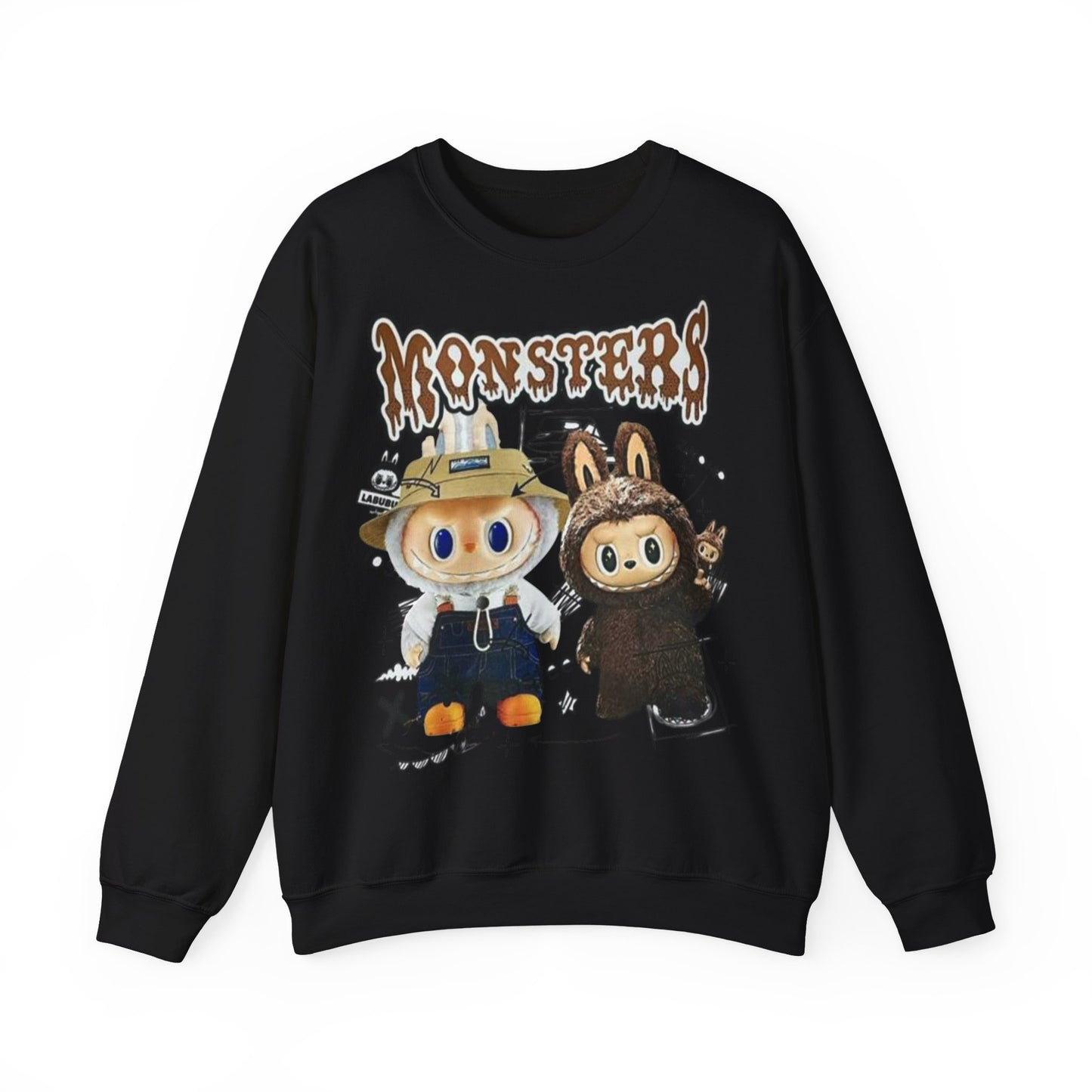 Felpa Unisex Labubu Monsters – Sweatshirt Streetwear Casual Heavy Blend.