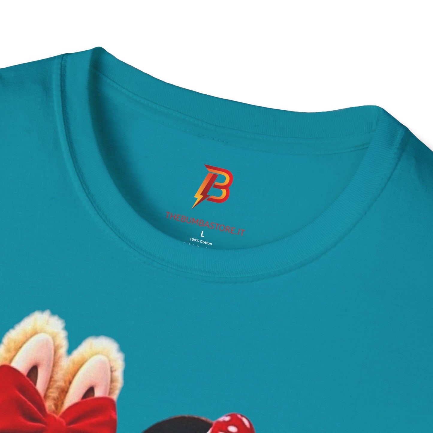 T-Shirt Unisex Labubu Softstyle  – Design Kawaii Coppia in Stile Minnie & Mickey.