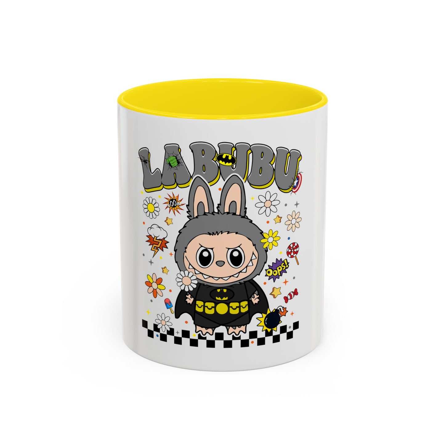 Tazza Labubu Pop Art | Tazza Colorata in Ceramica 315 ml – Collezione Personalizzabile.