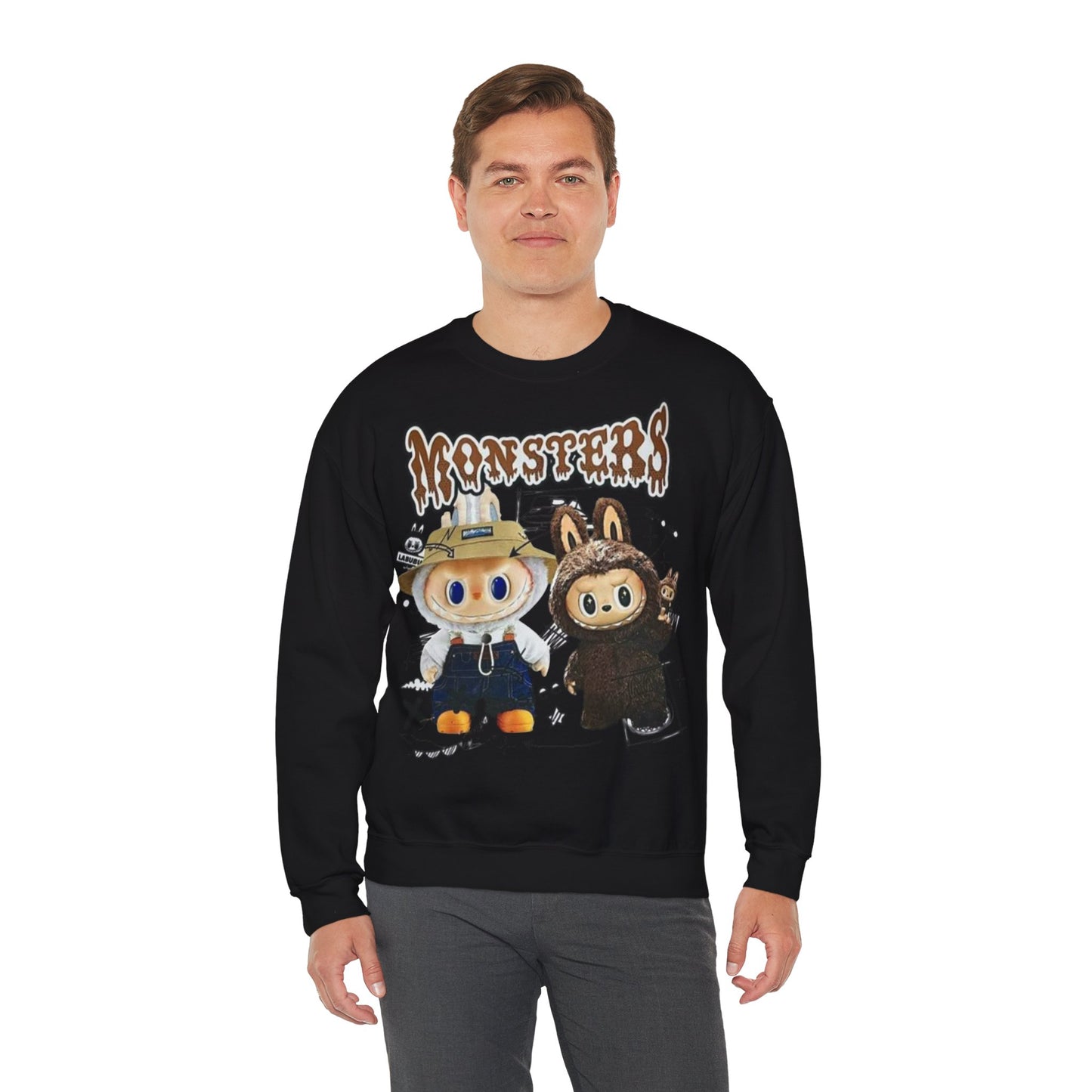 Felpa Unisex Labubu Monsters – Sweatshirt Streetwear Casual Heavy Blend.
