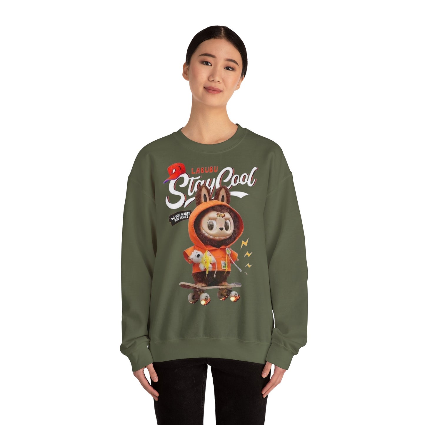 Felpa Unisex Labubu Stay Cool – Sweatshirt _ Streetwear Heavy Blend.
