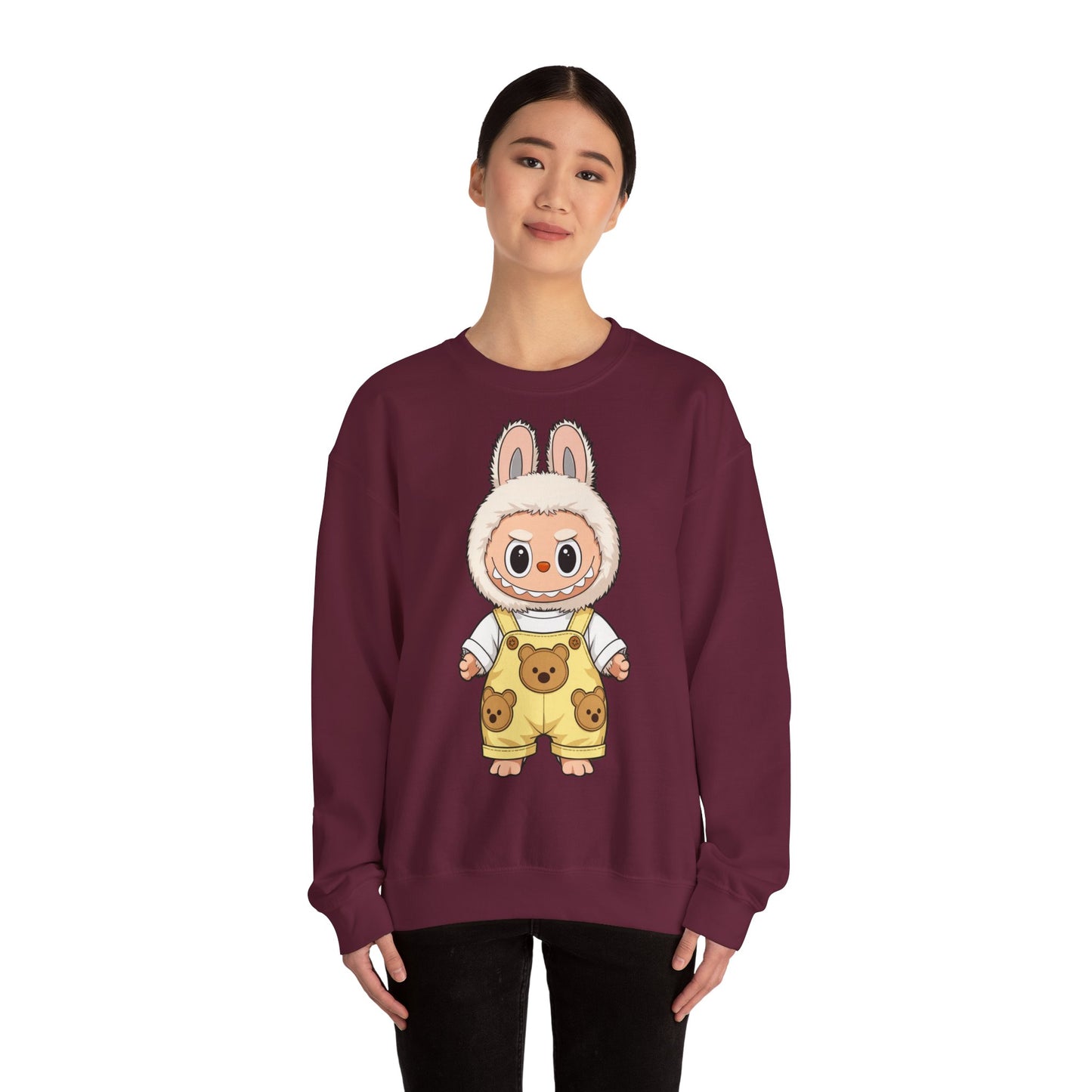 Felpa Unisex Labubu Teddy Overalls – Sweatshirt - Streetwear Heavy Blend™.